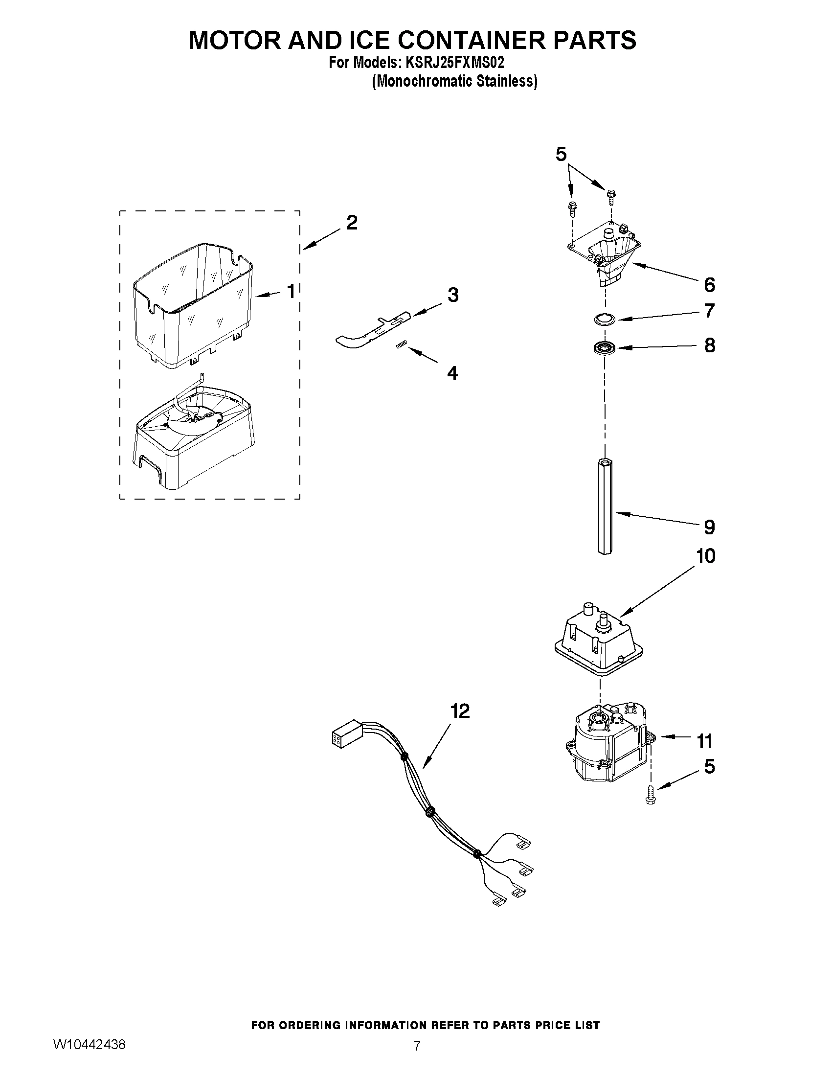 05 - MOTOR AND ICE CONTAINER PARTS