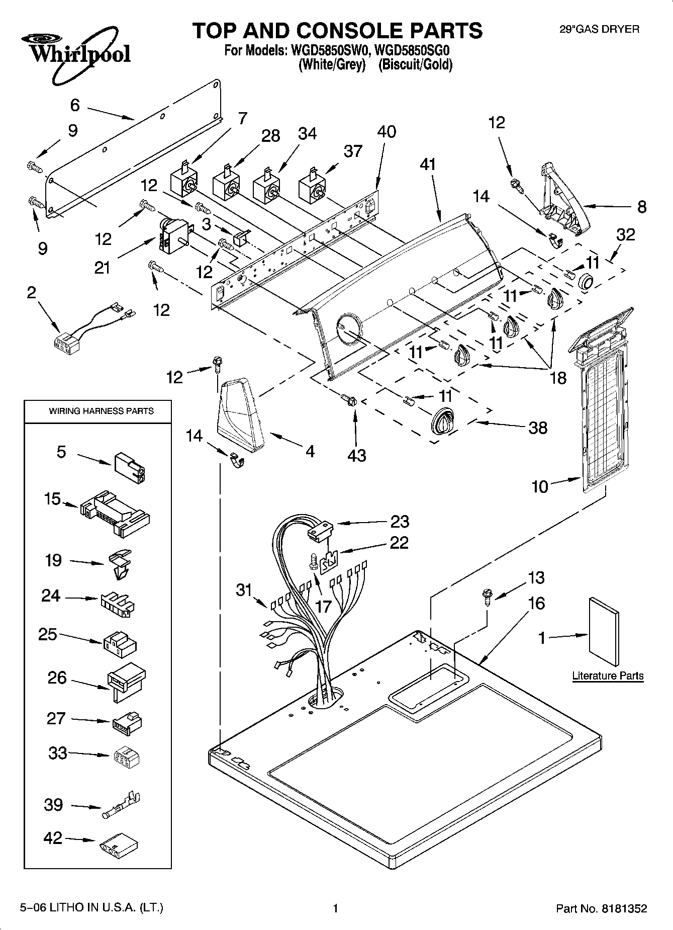 01 - TOP AND CONSOLE PARTS