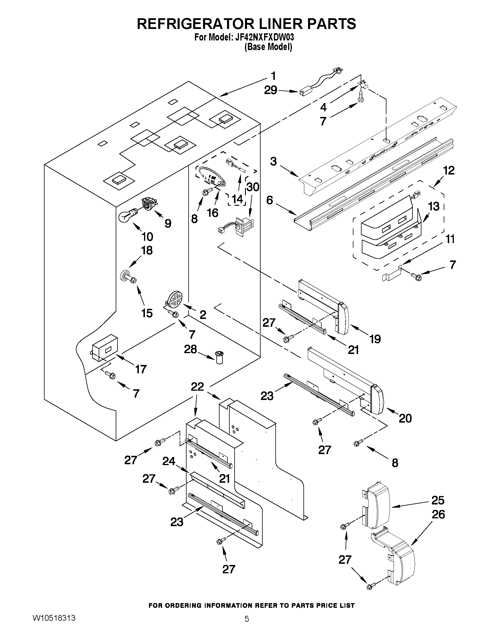 04 - REFRIGERATOR LINER PARTS
