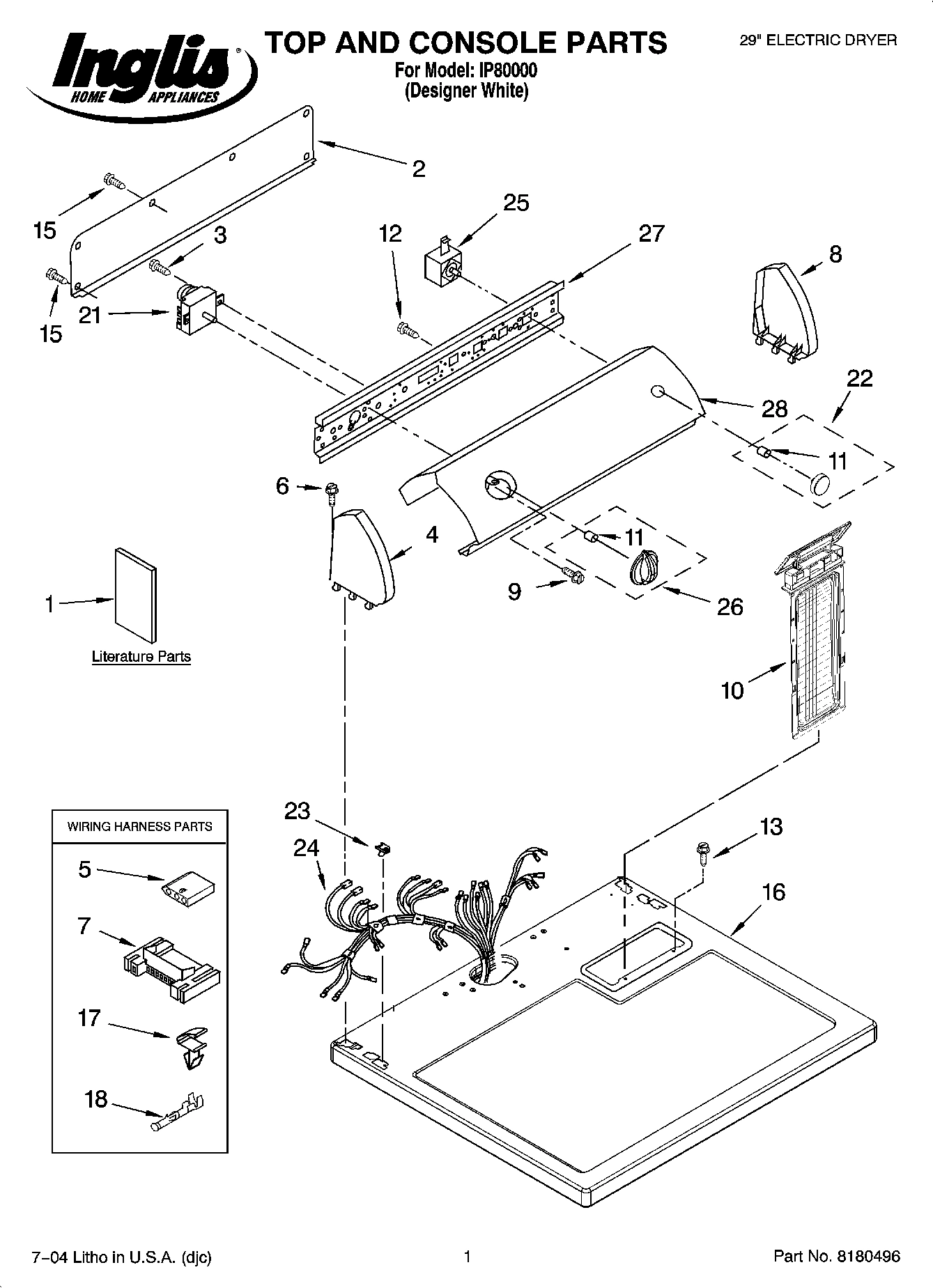01 - TOP AND CONSOLE PARTS