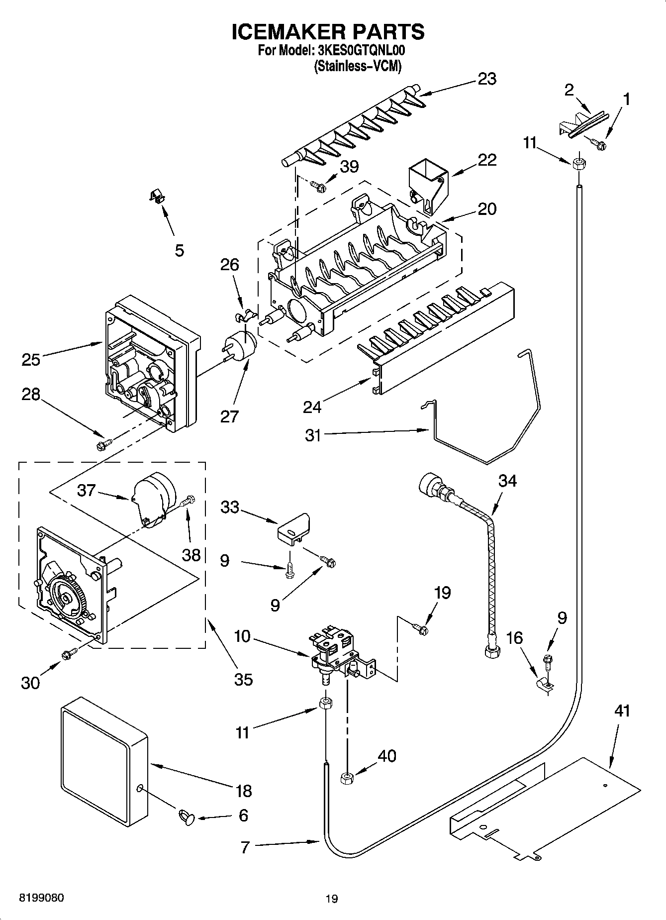 11 - ICEMAKER PARTS, PARTS NOT ILLUSTRATED