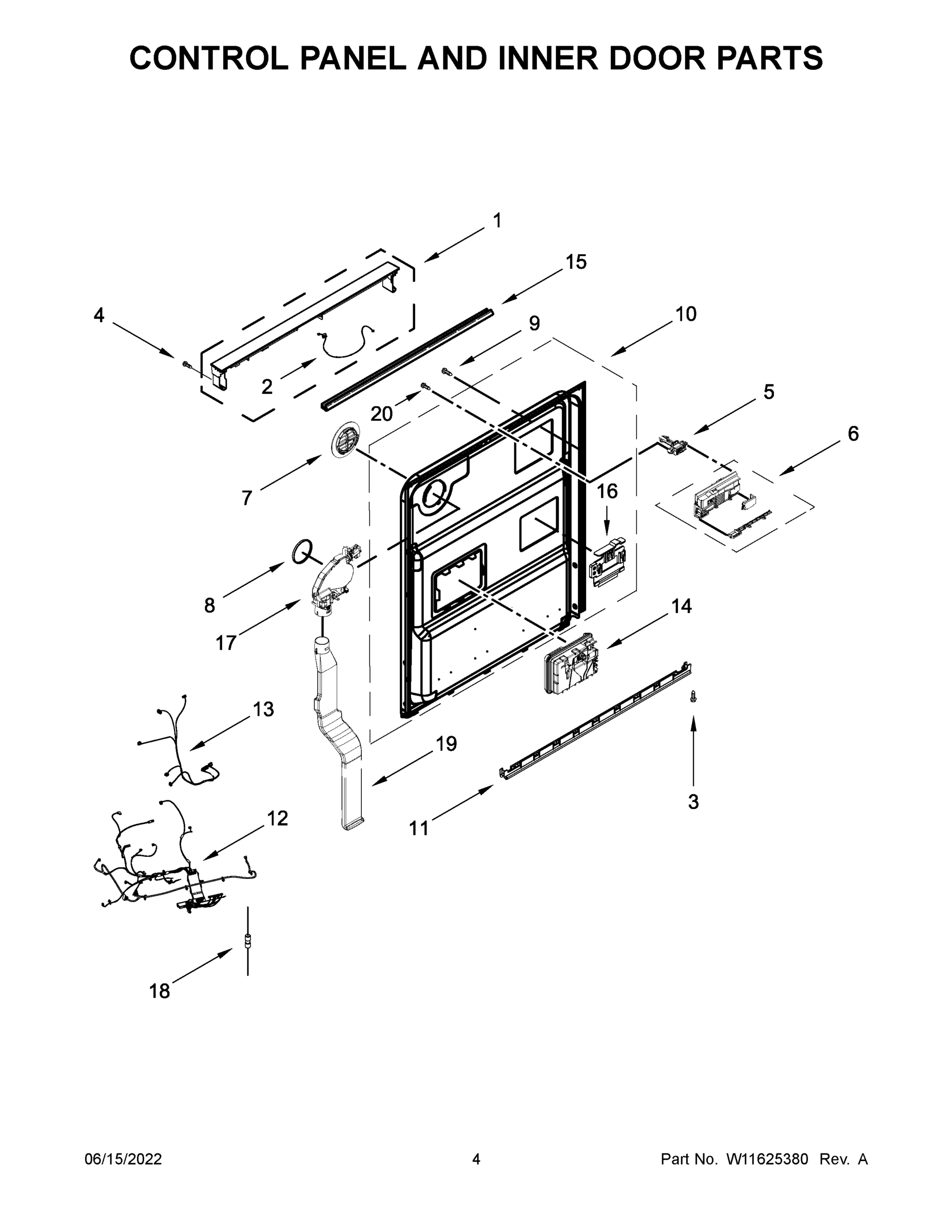 03 - CONTROL PANEL AND INNER DOOR PARTS