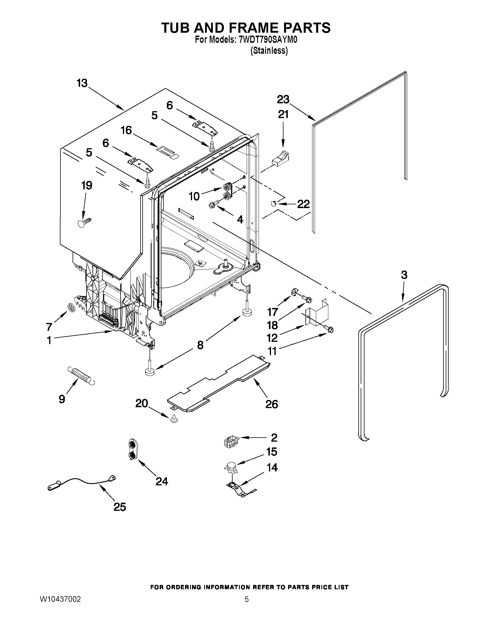 05 - TUB AND FRAME PARTS