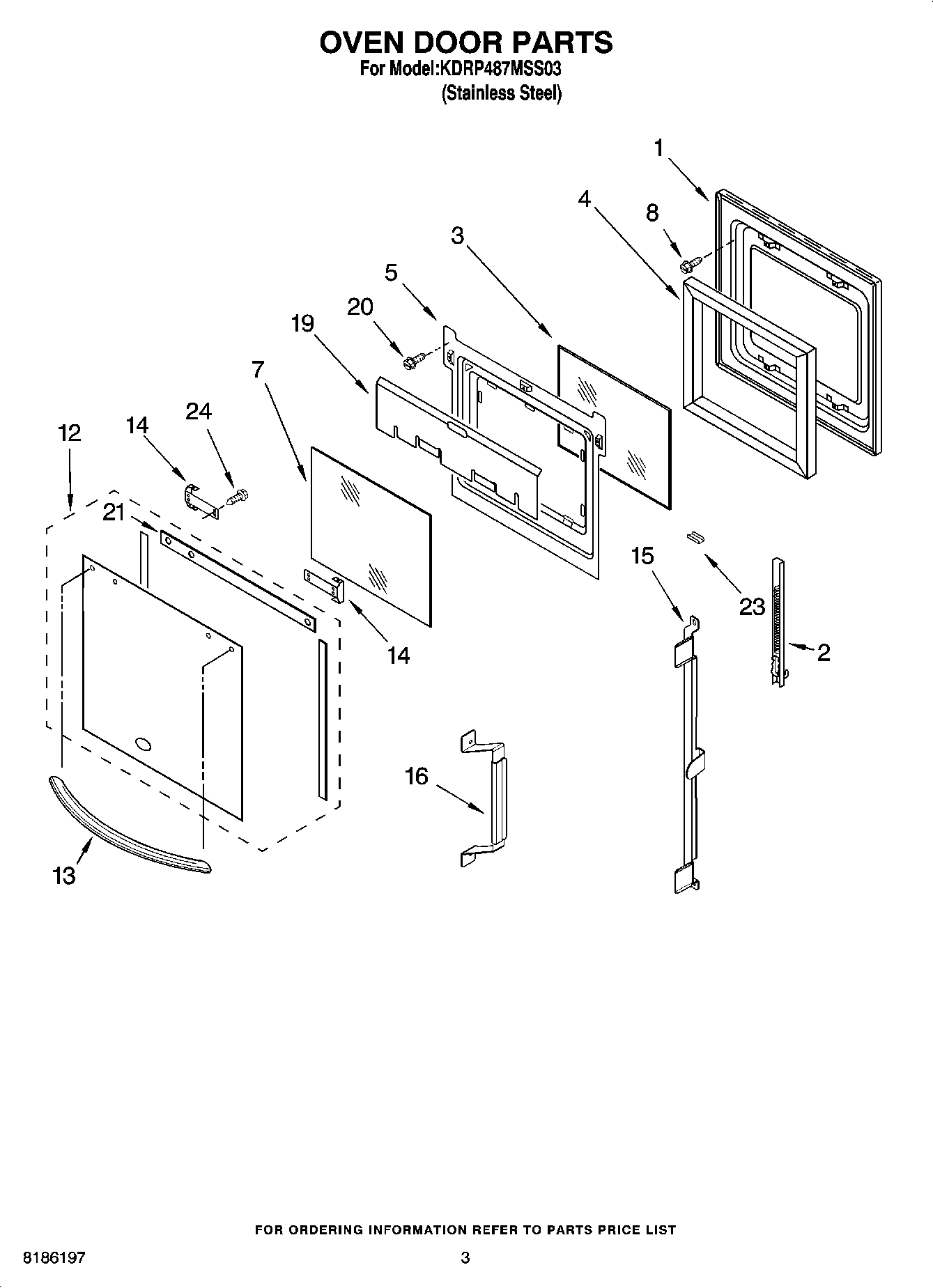 02 - OVEN DOOR PARTS