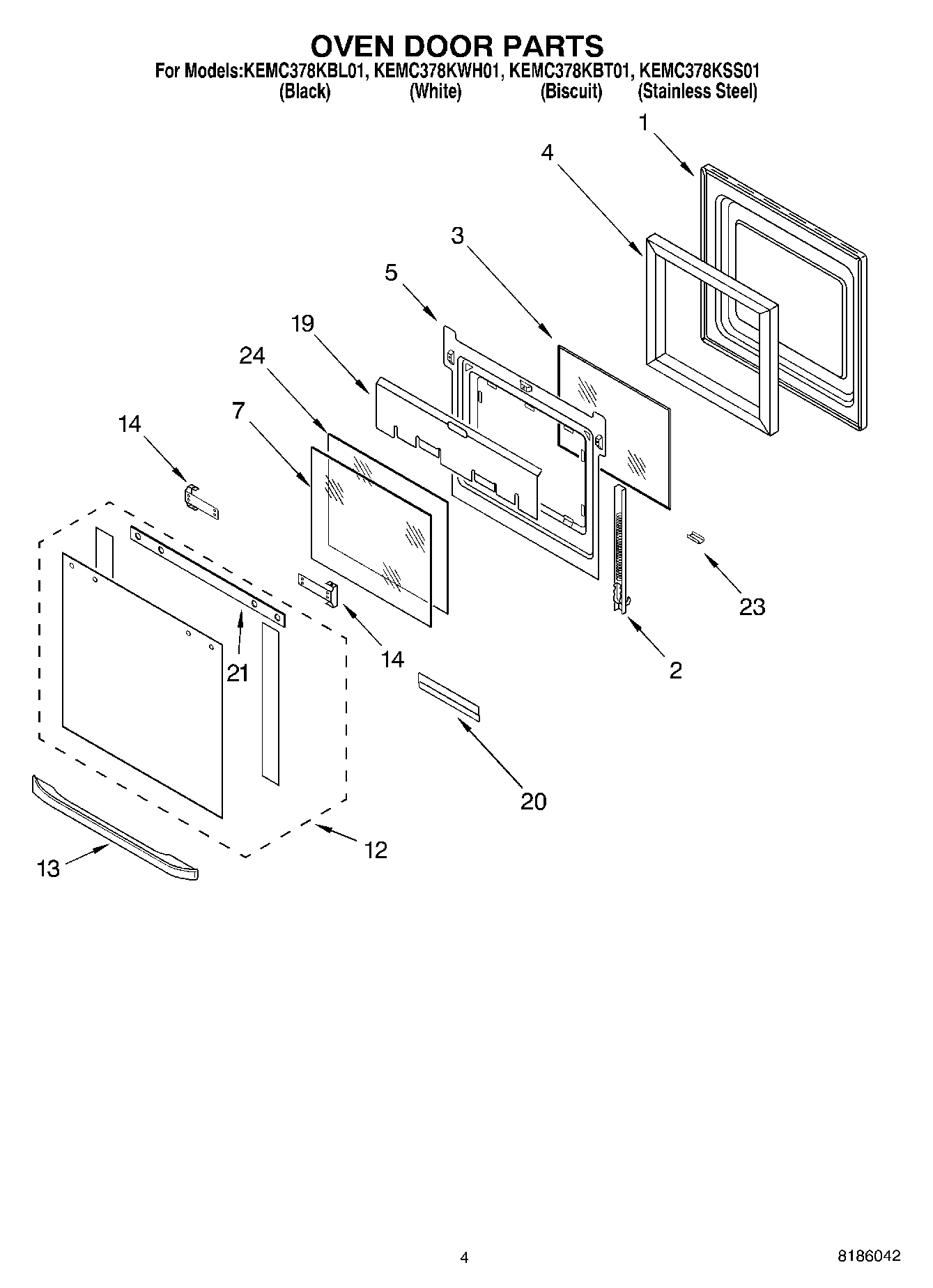 03 - OVEN DOOR PARTS