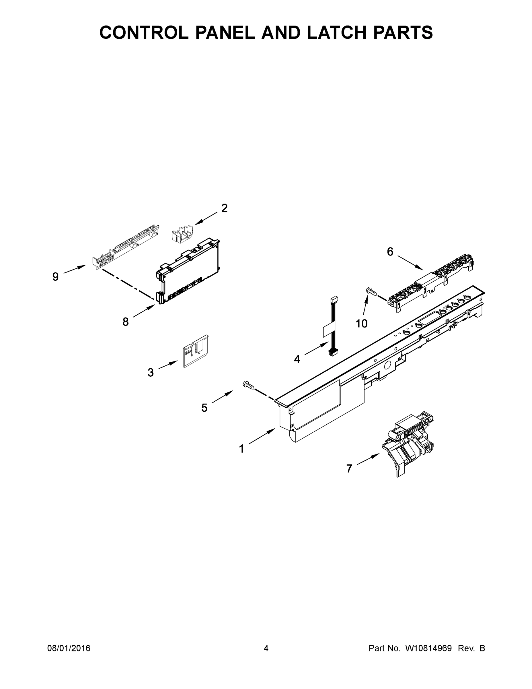 03 - CONTROL PANEL AND LATCH PARTS