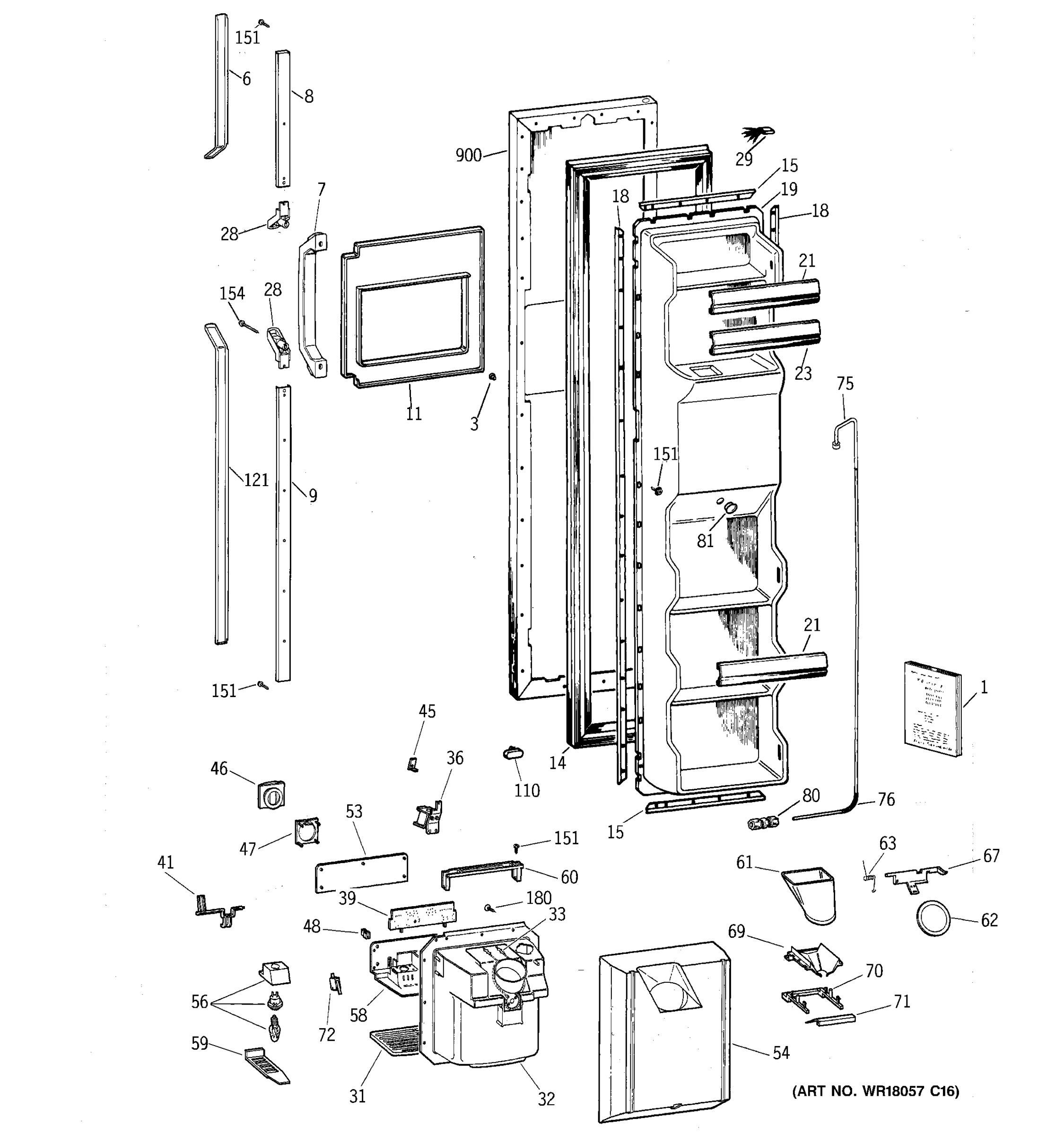 FREEZER DOOR