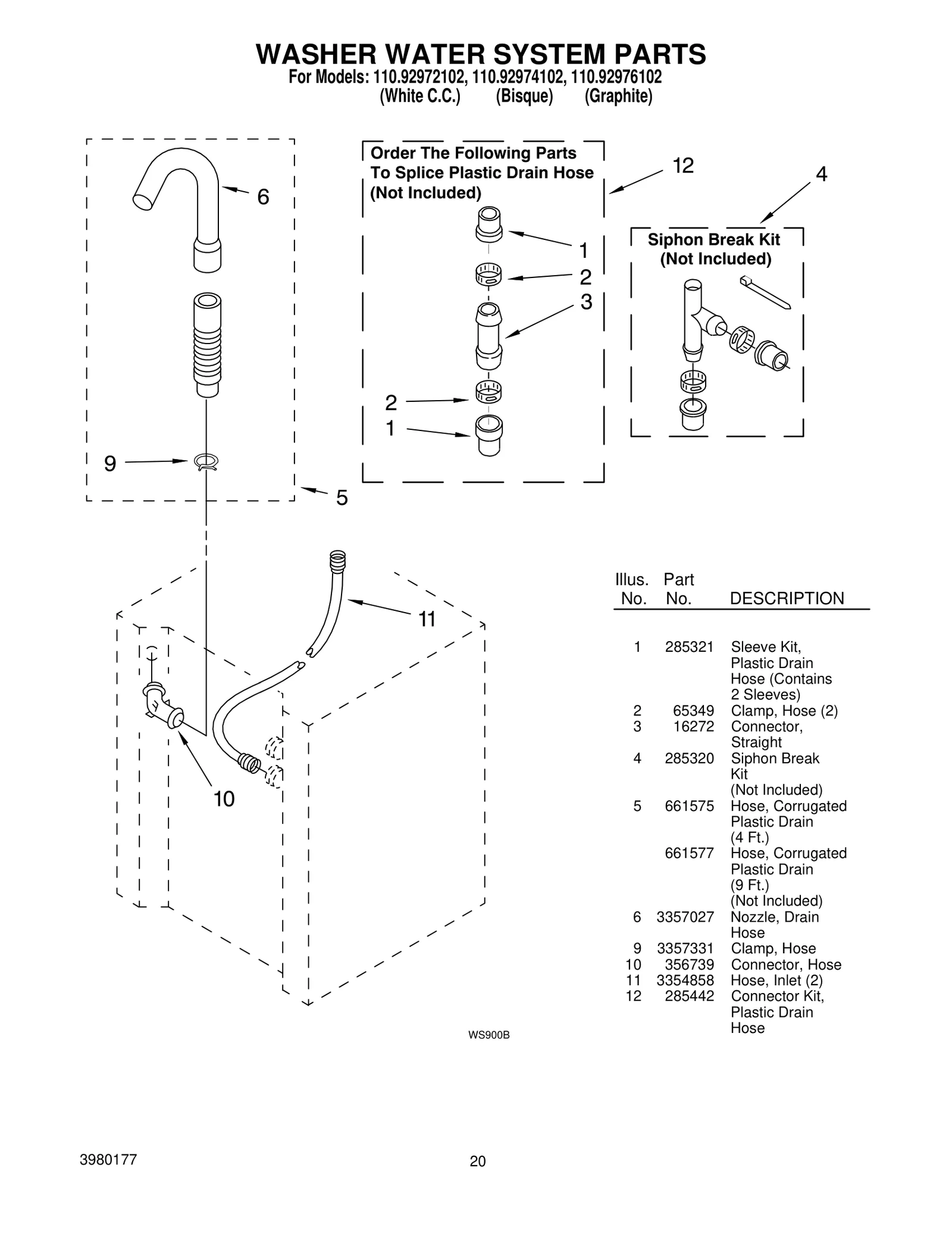 WASHER WATER SYSTEM PARTS