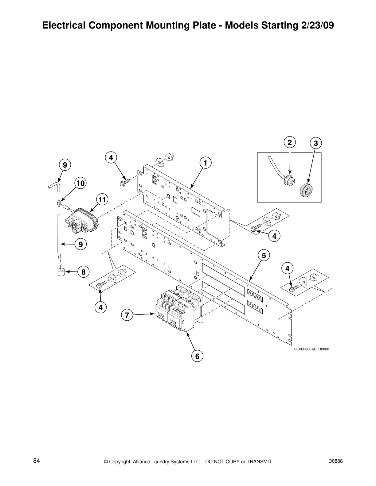 Electrical Component Mounting Plate - Models Starting 2/23/09