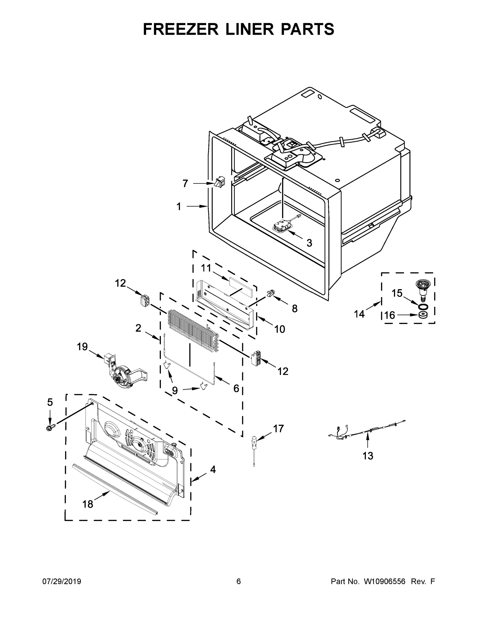 04 - FREEZER LINER PARTS