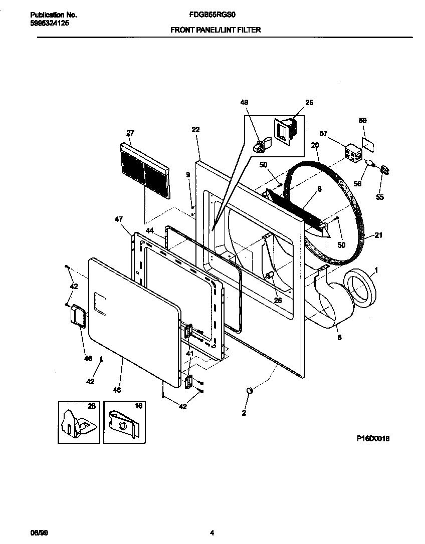 03 - P16D0018 FRONT PANEL,DOOR