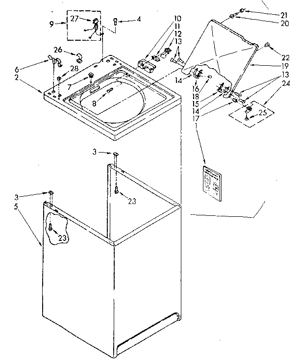 TOP AND CABINET PARTS