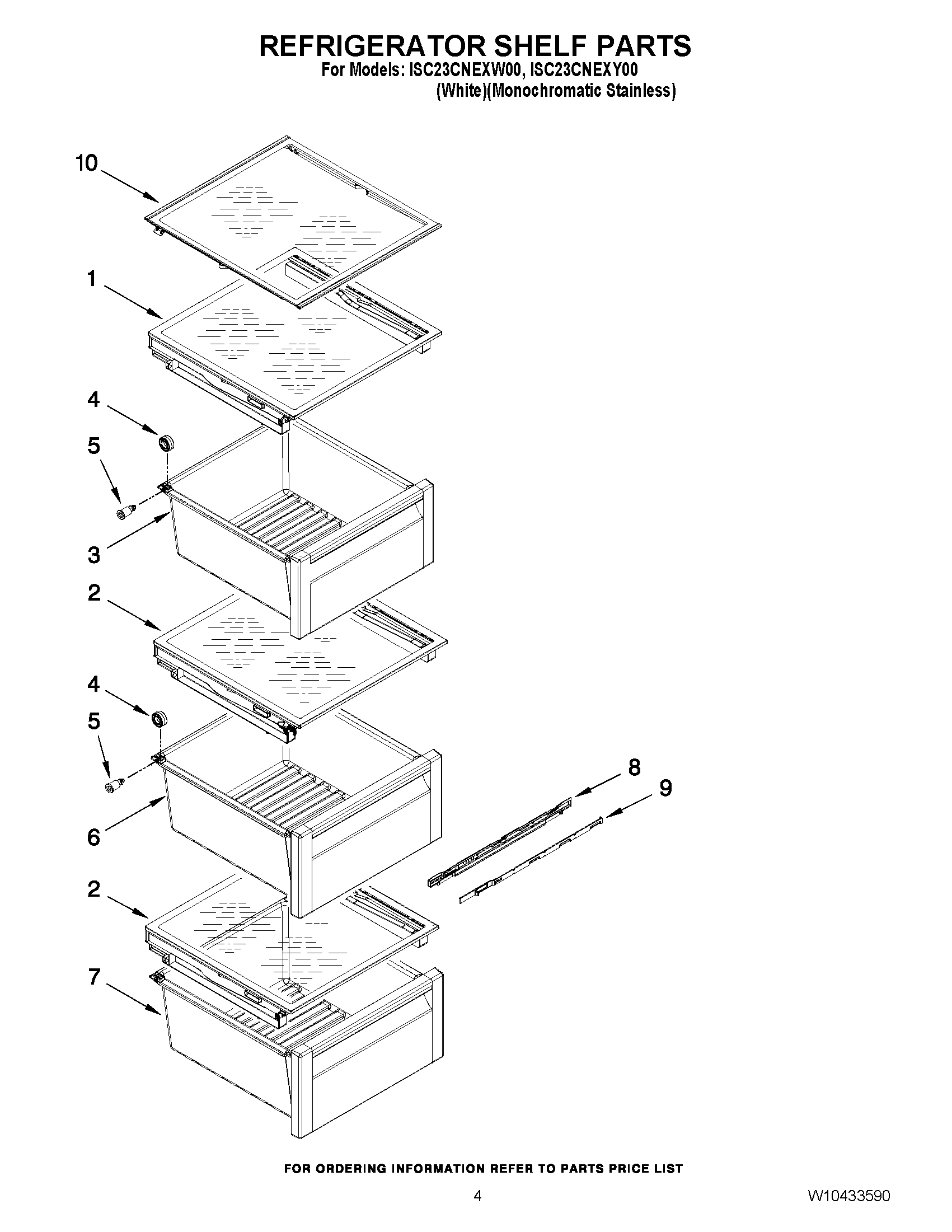 03 - REFRIGERATOR SHELF PARTS