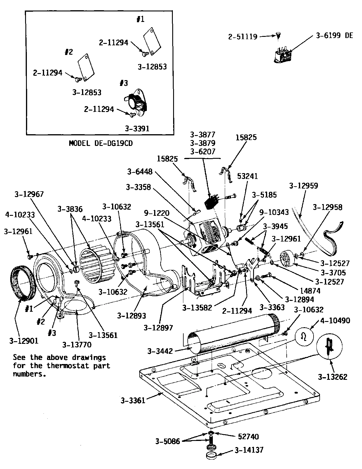 06 - MOTOR, BLOWER, BASE FRAME & THERMOSTATS