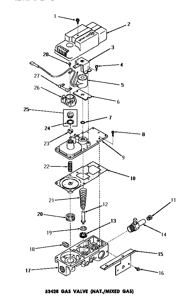 05 - 53428 GAS VALVE (NATURAL/MIXED GAS)