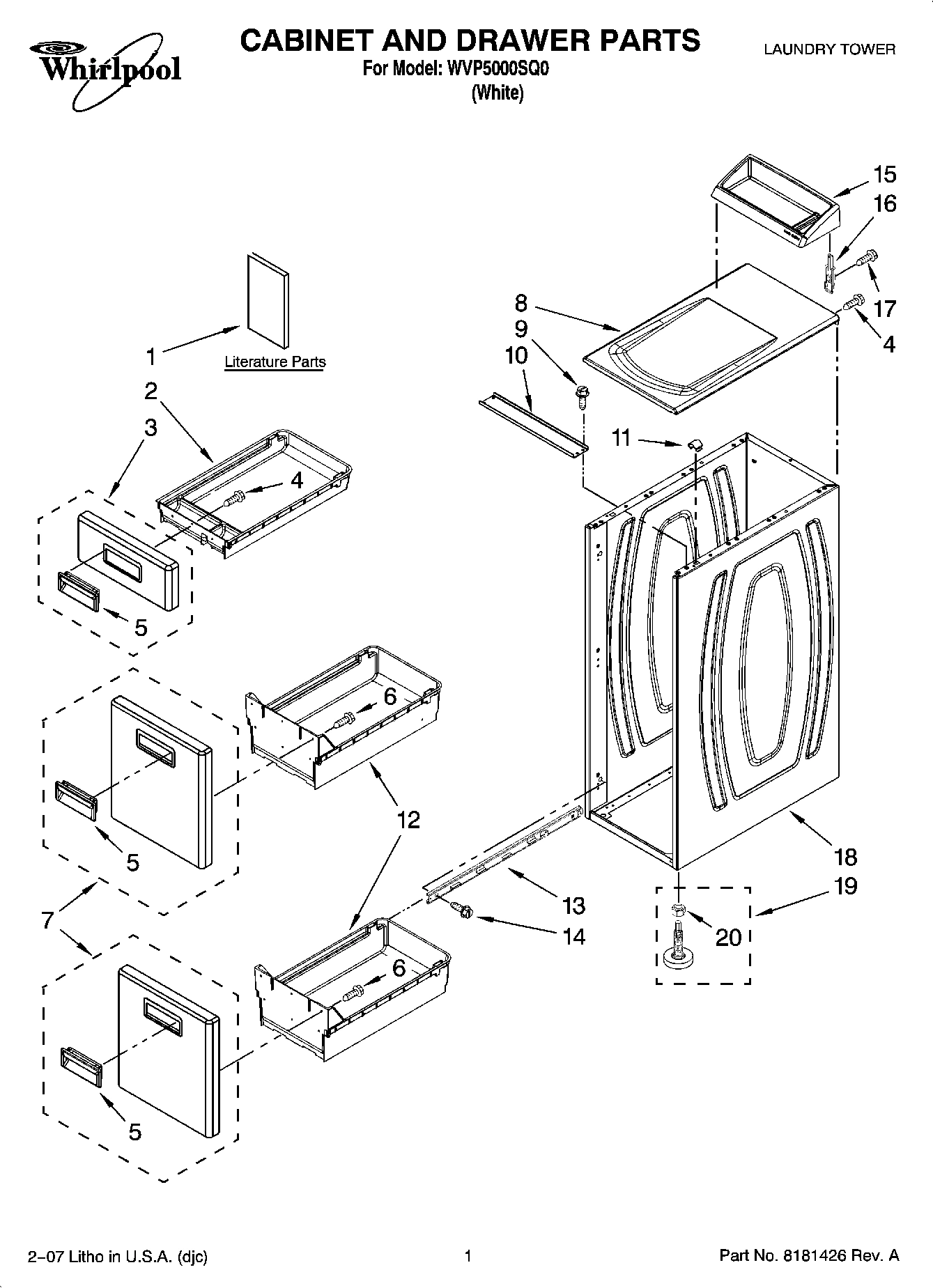 01 - CABINET AND DRAWER PARTS