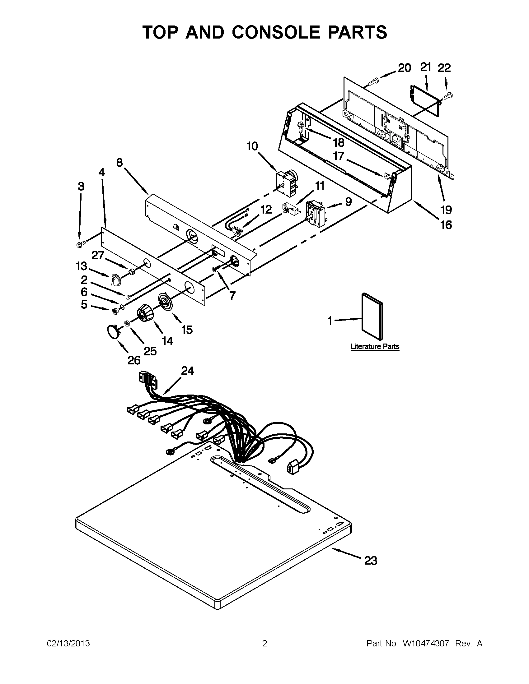 01 - TOP AND CONSOLE PARTS