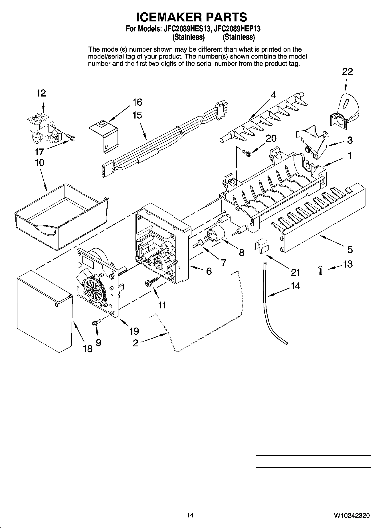 08 - ICEMAKER PARTS, OPTIONAL PARTS (NOT INCLUDED)