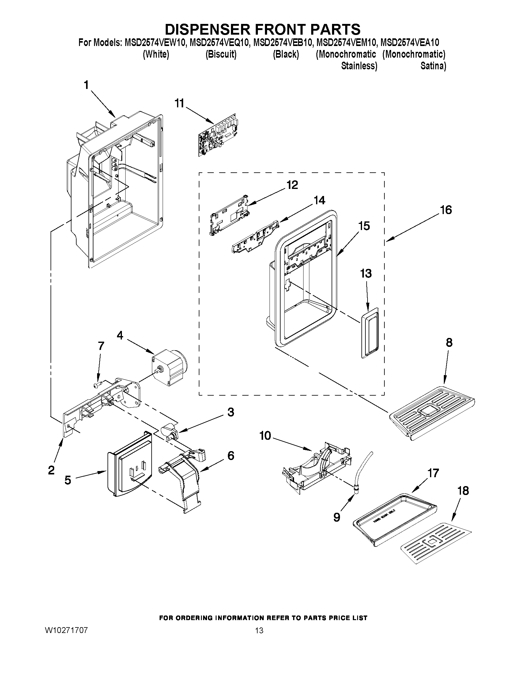 08 - DISPENSER FRONT PARTS