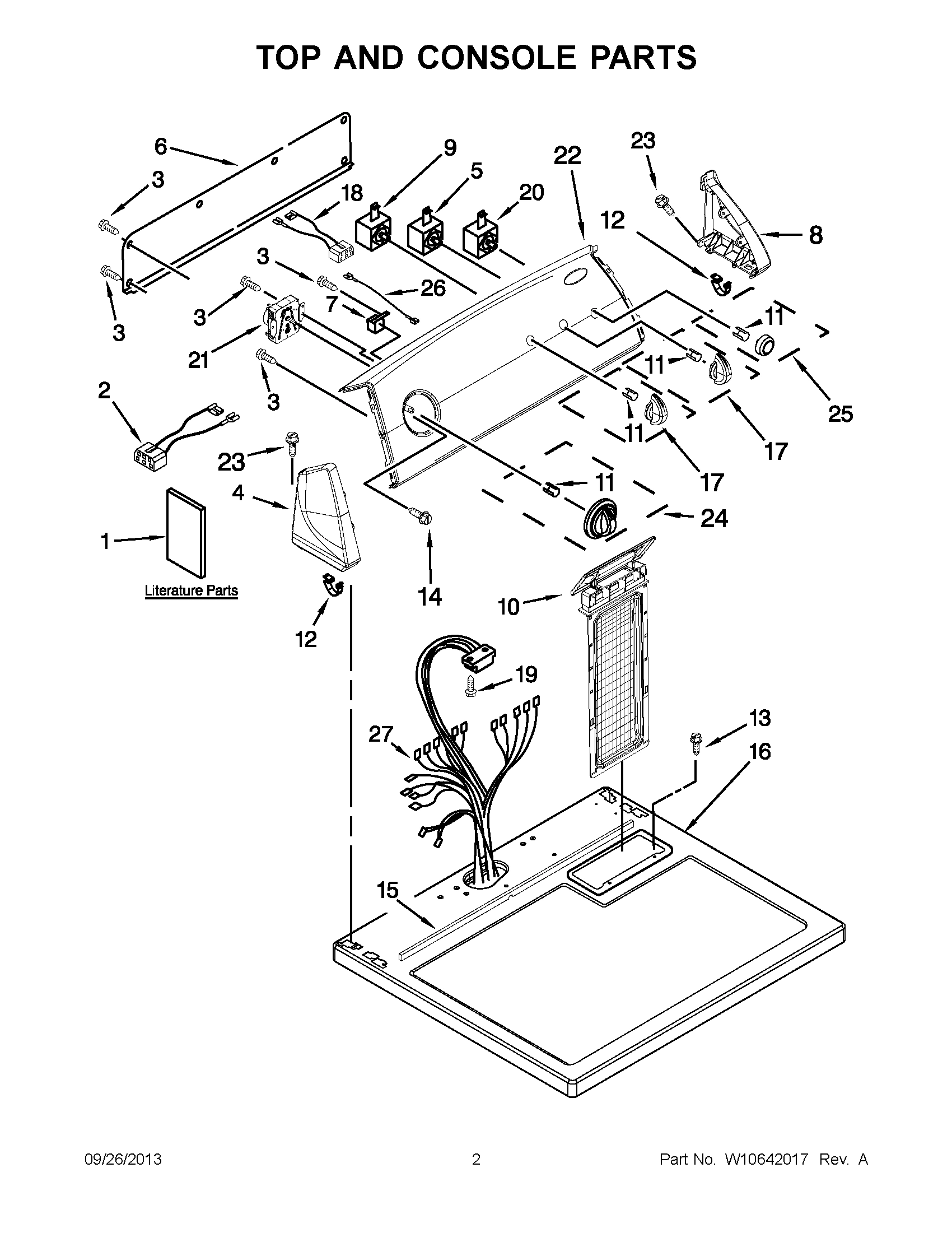 02 - TOP AND CONSOLE PARTS