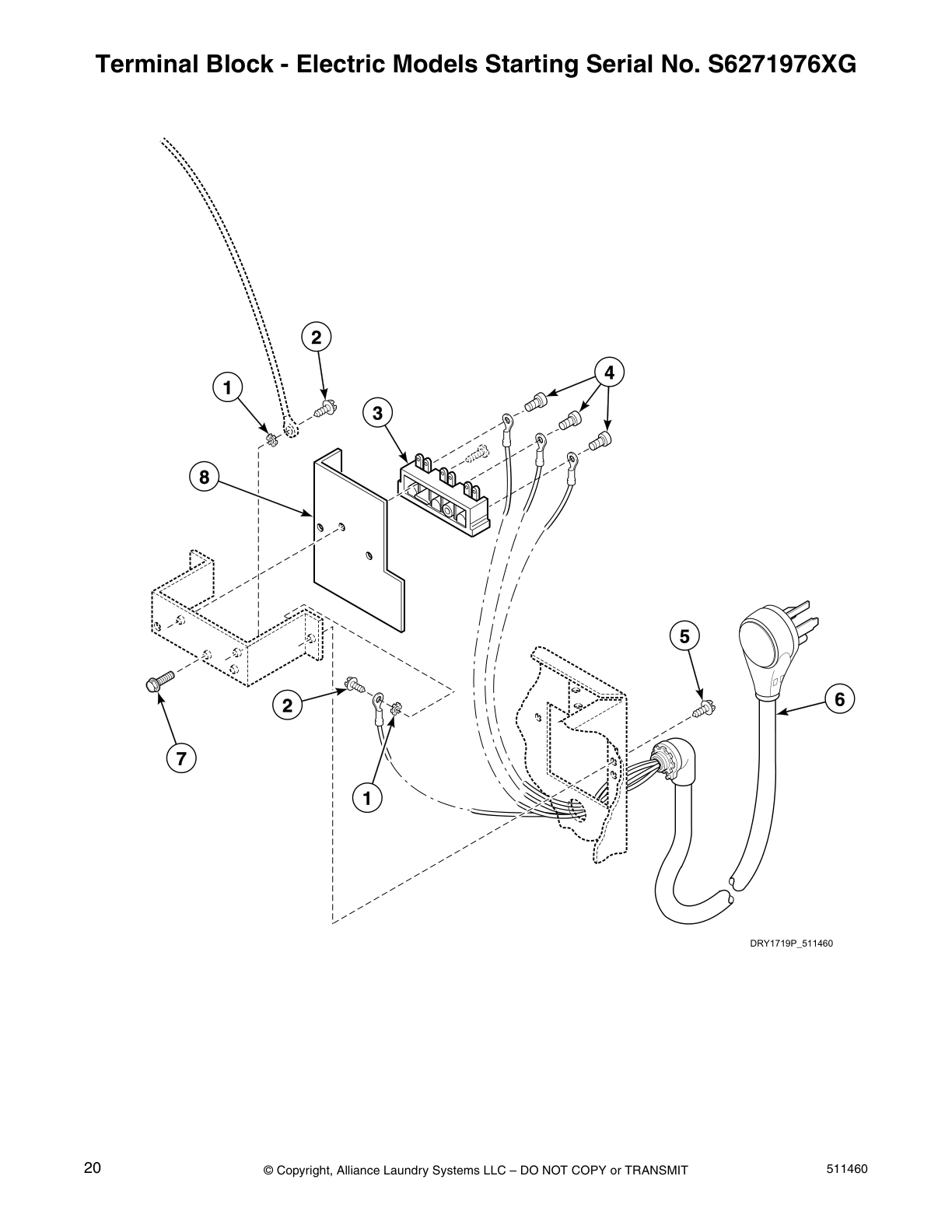 Terminal Block - Electric Models Starting Serial No. S6271976XG
