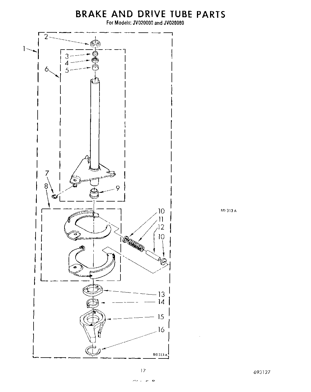 14 - BRAKE AND DRIVE TUBE