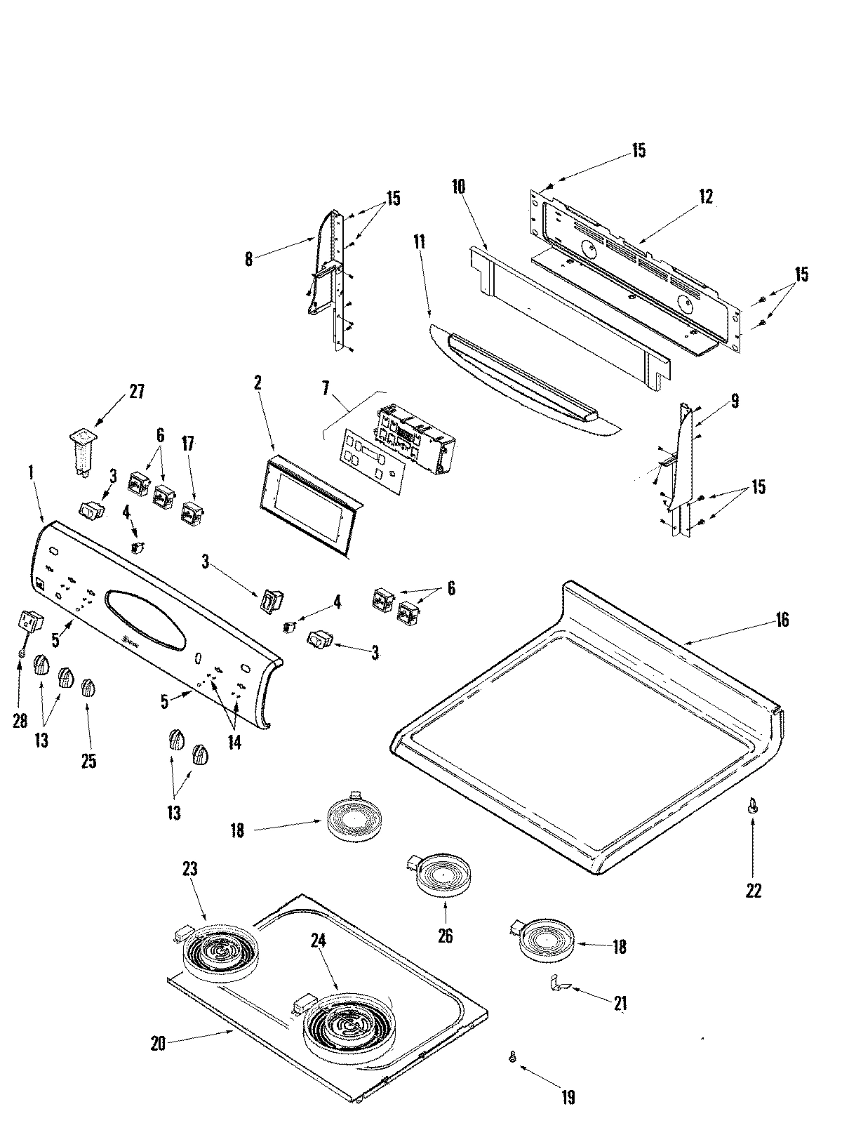 03 - CONTROL PANEL/TOP ASSEMBLY