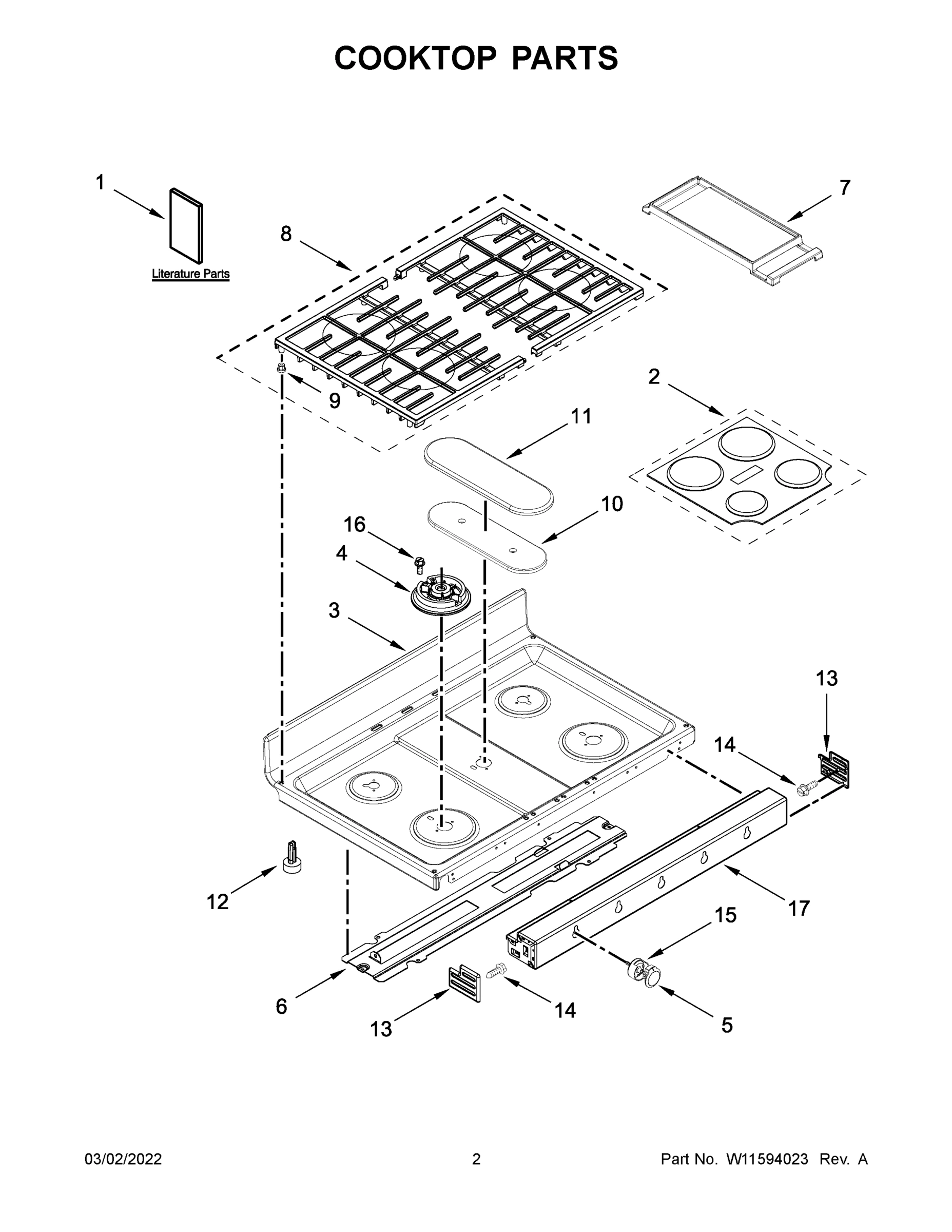 02 - COOKTOP PARTS