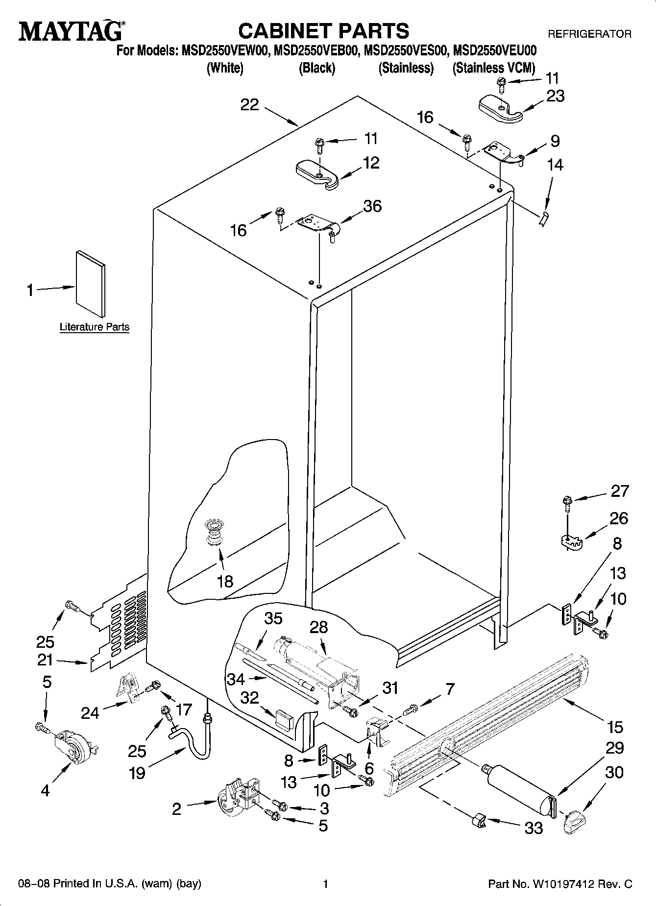 01 - CABINET PARTS