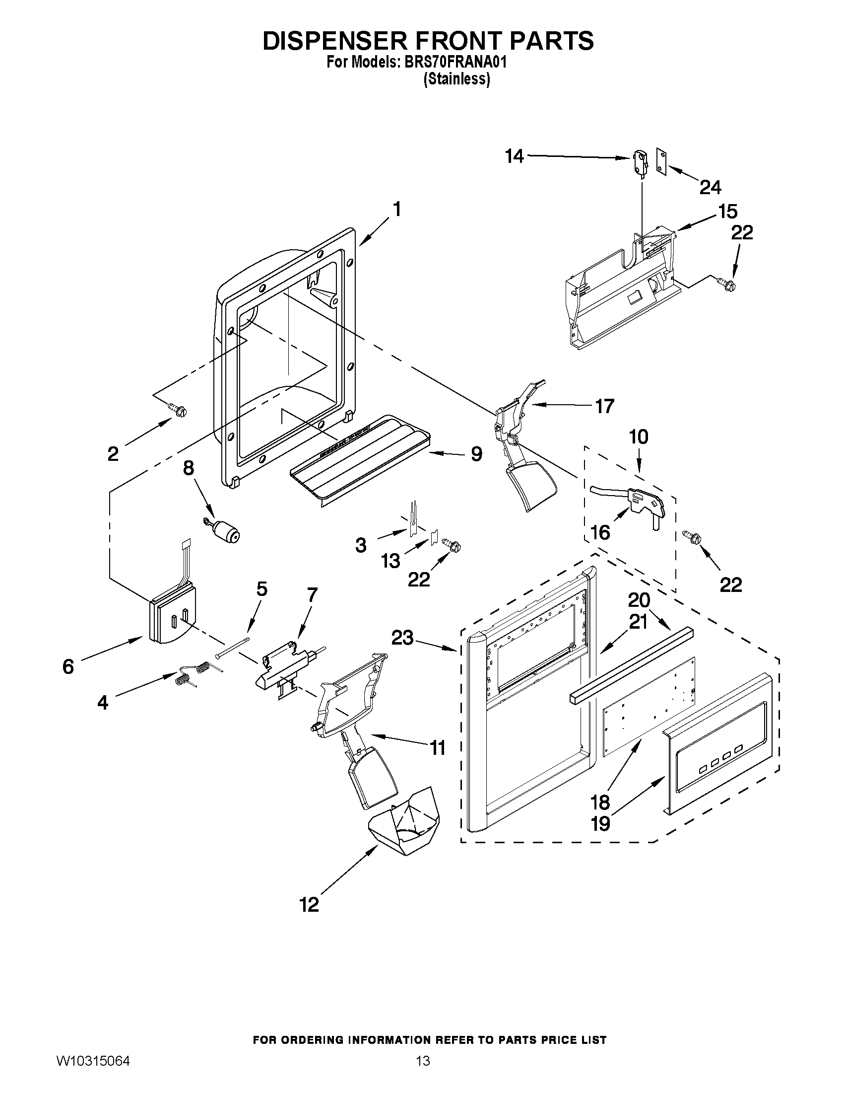 08 - DISPENSER FRONT PARTS