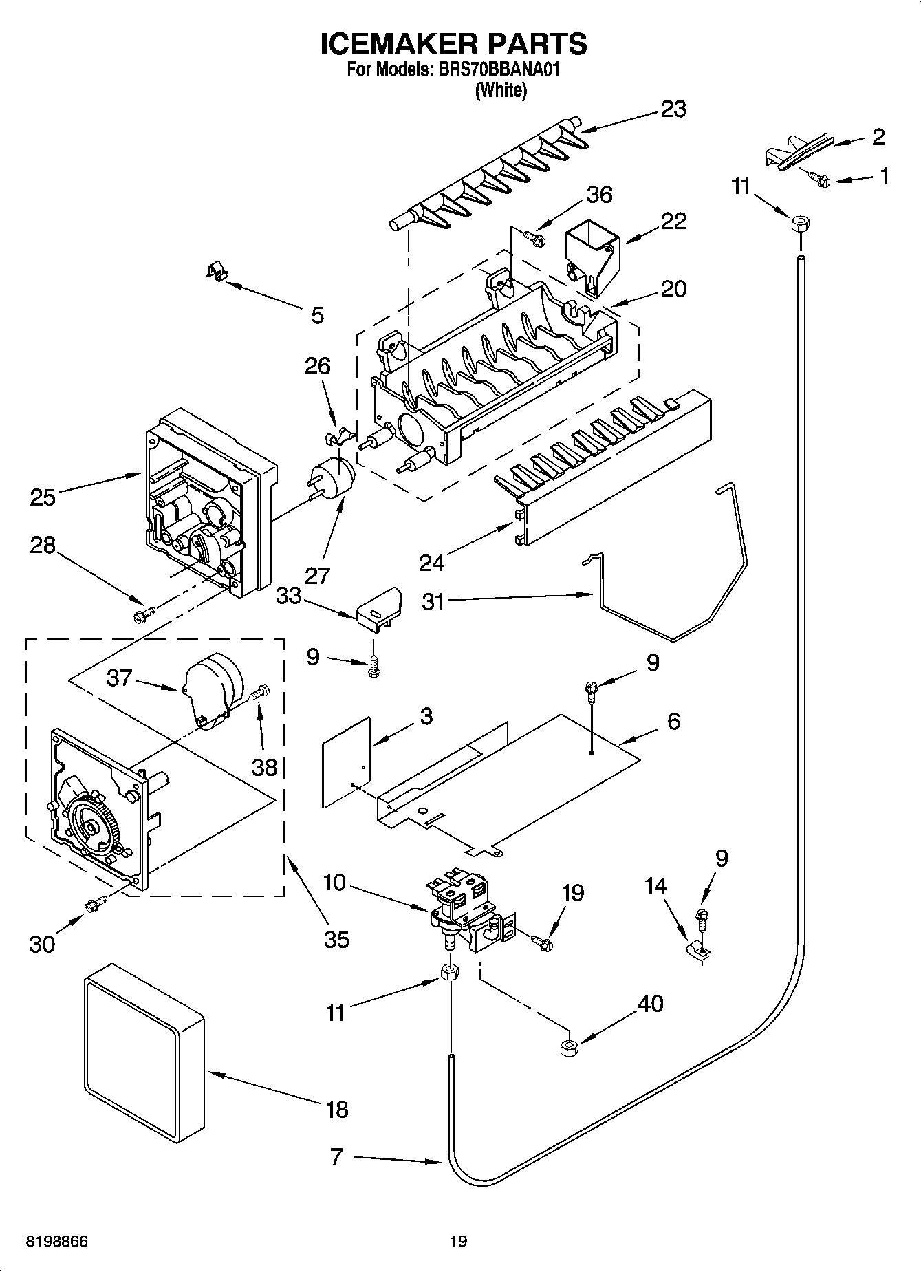 12 - ICEMAKER PARTS, OPTIONAL PARTS