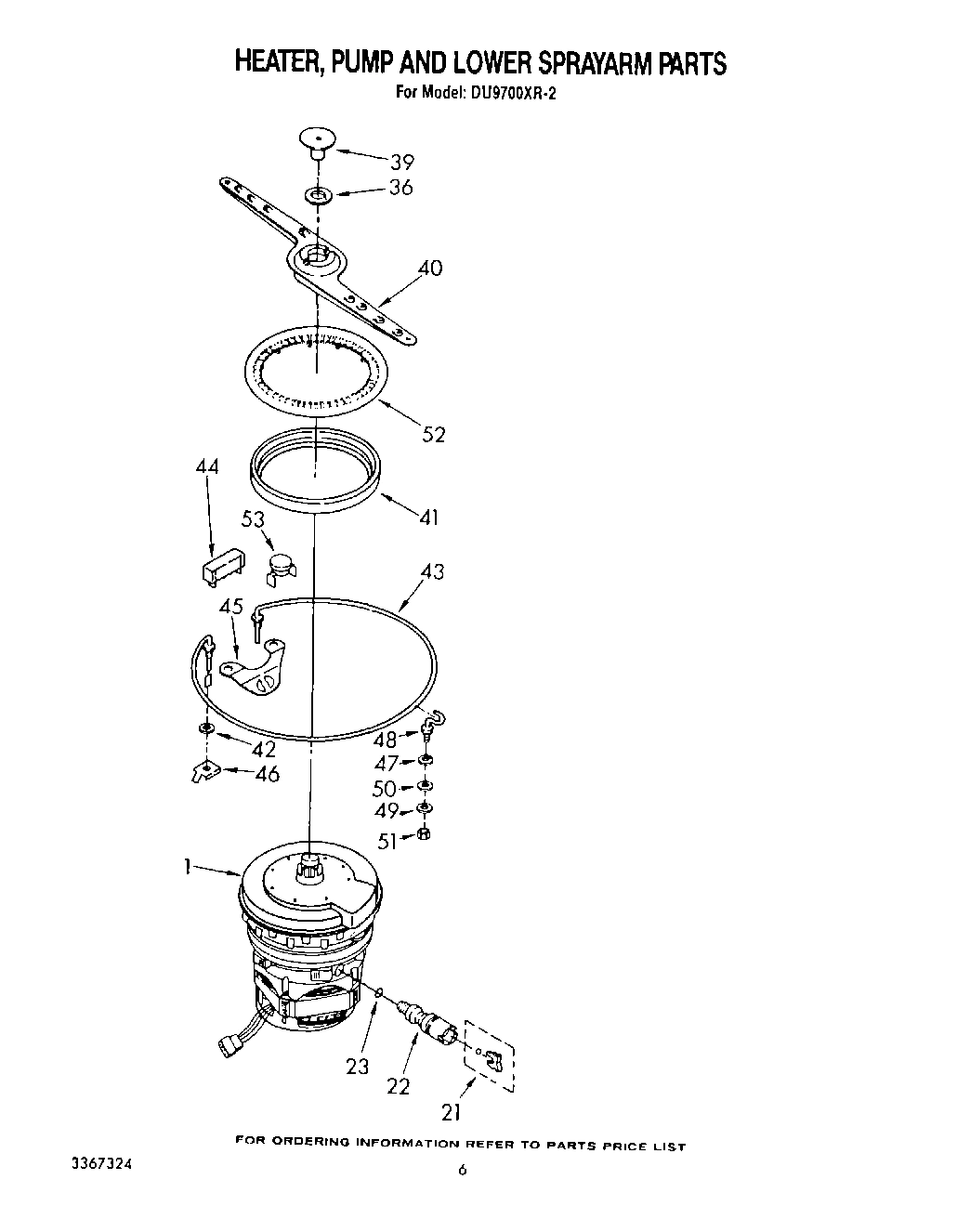 04 - HEATER, PUMP AND LOWER SPRAY ARM