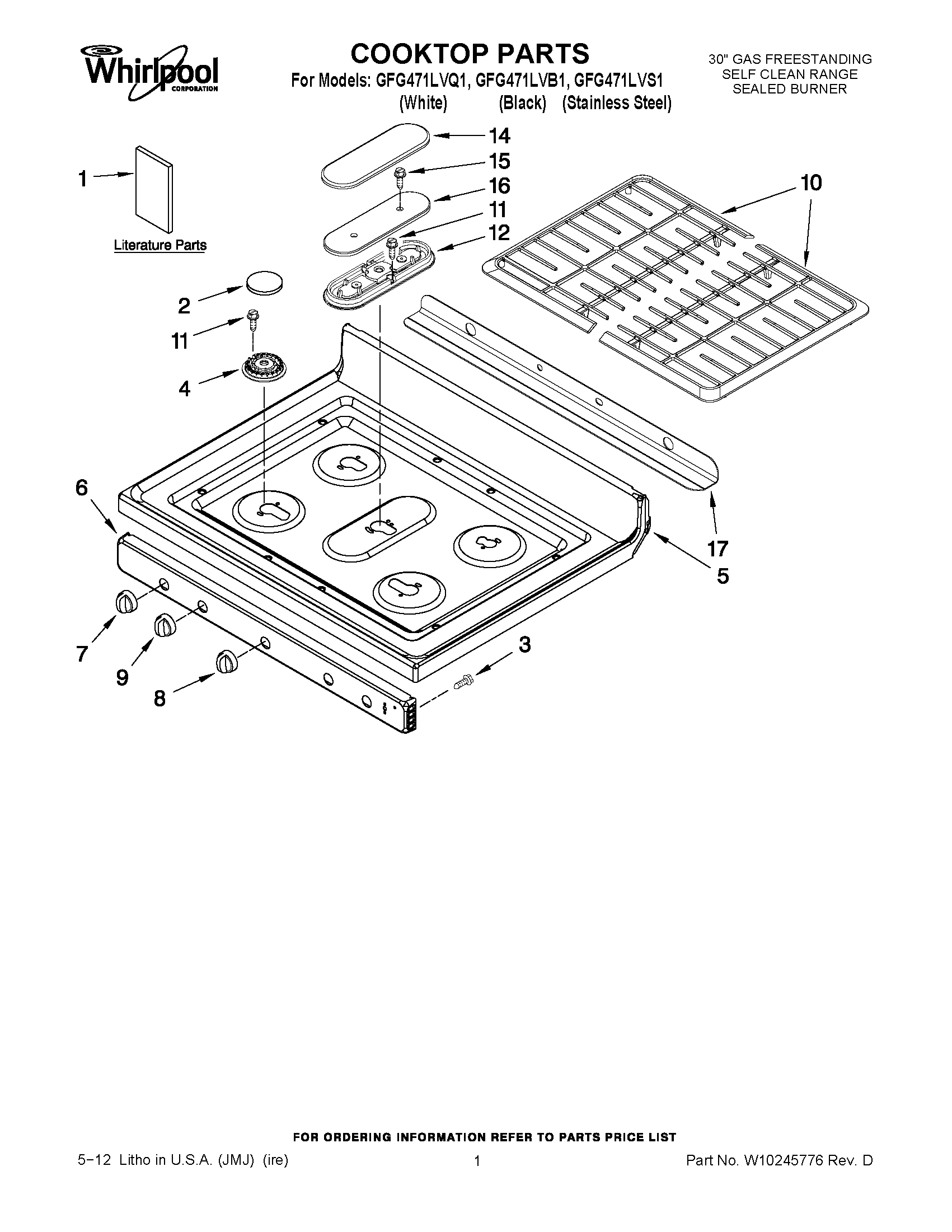 01 - COOKTOP PARTS