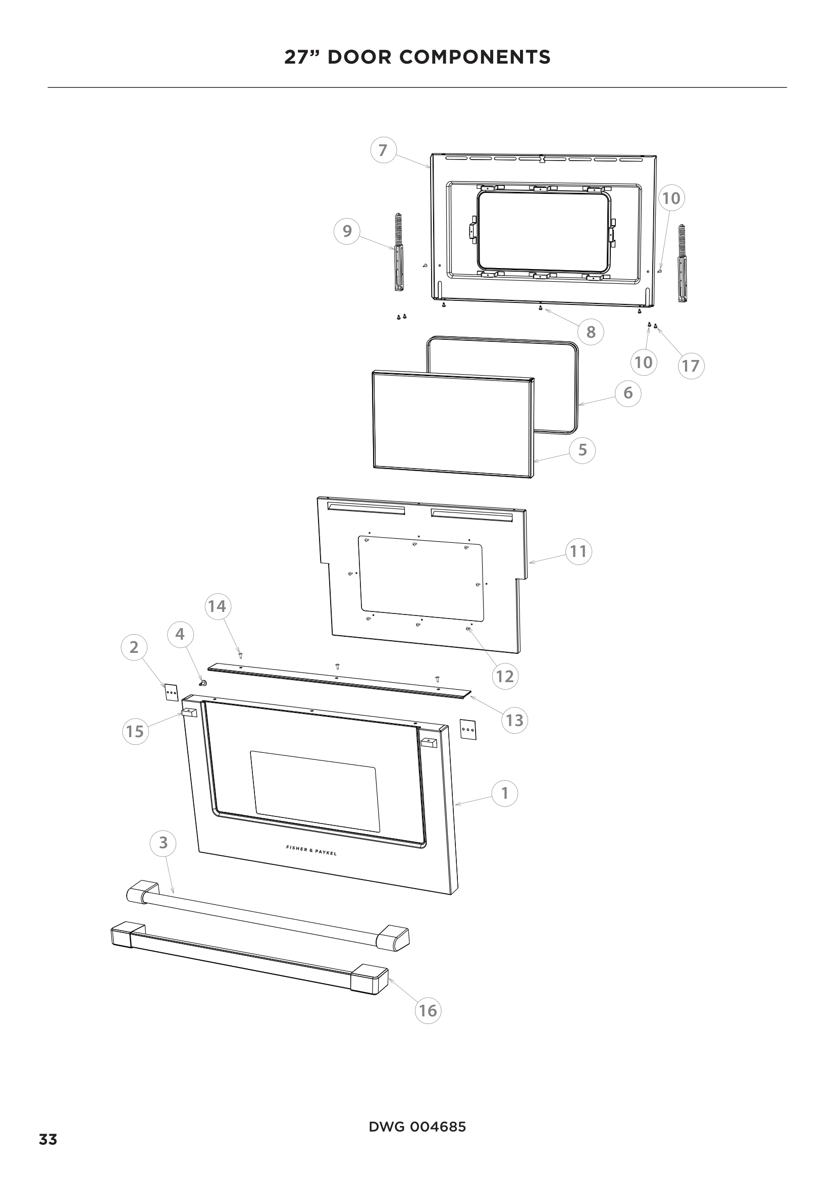 27” DOOR COMPONENTS