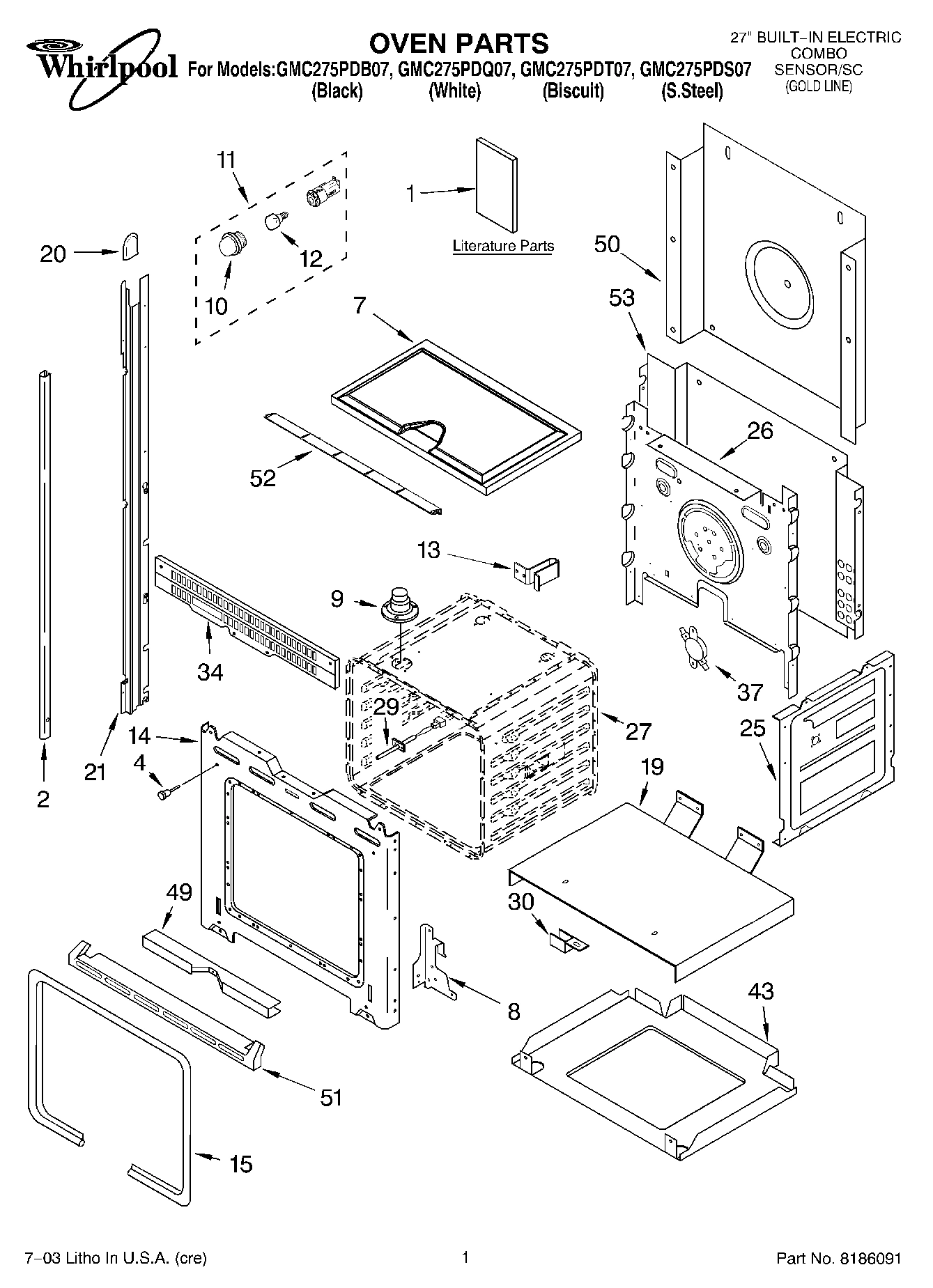 01 - OVEN PARTS