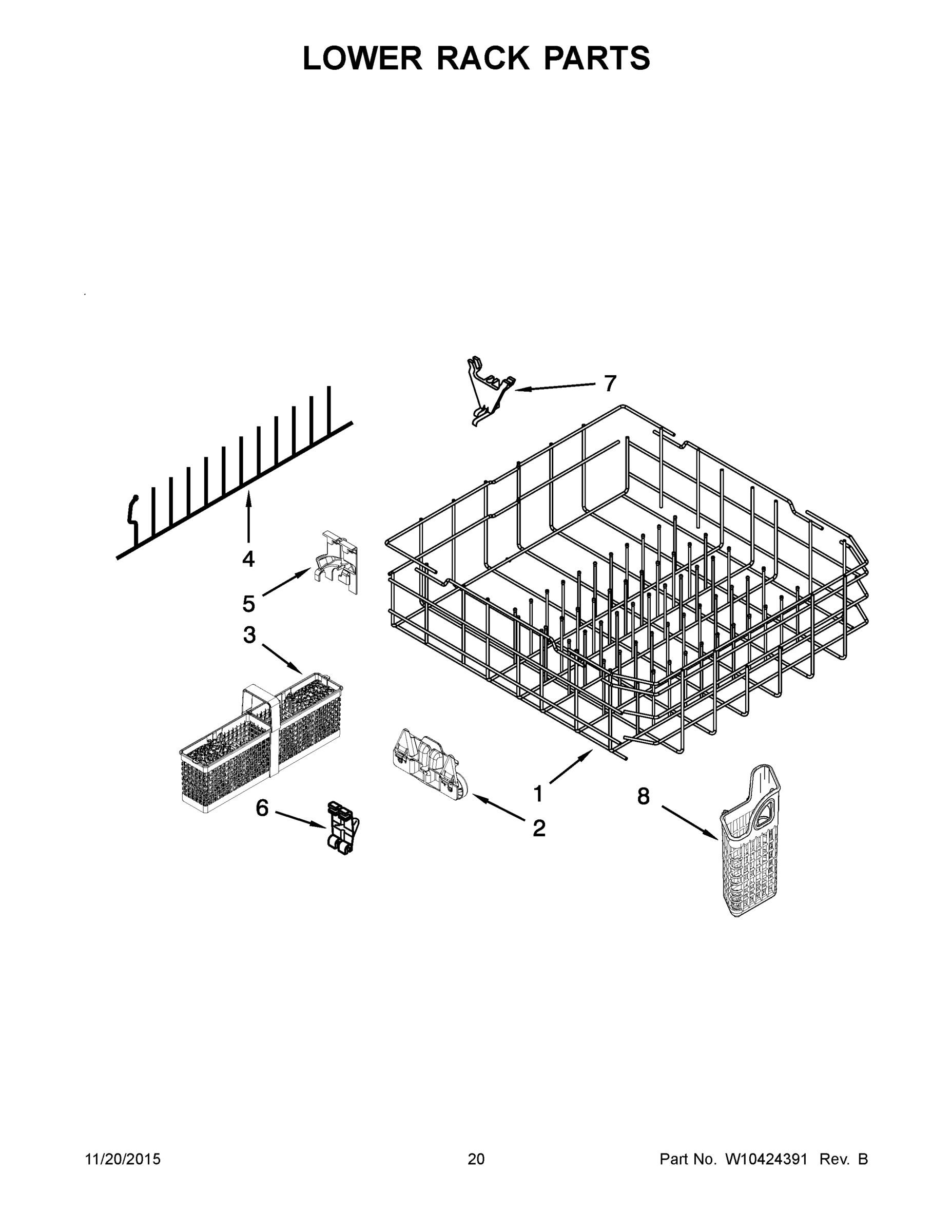 11 - LOWER RACK PARTS