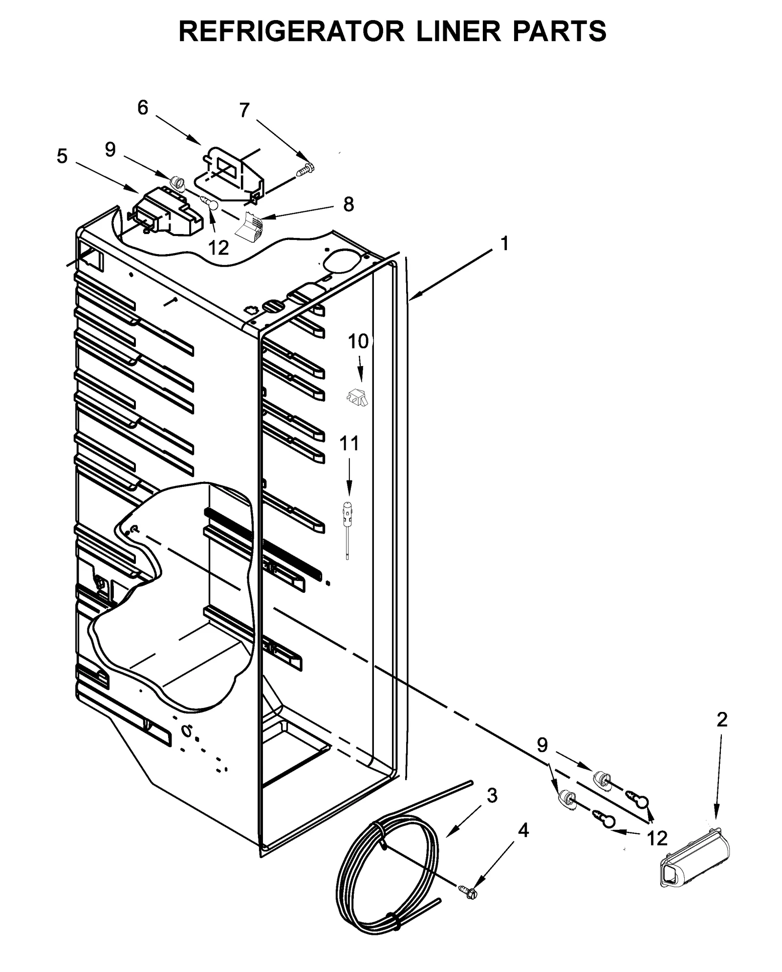 REFRIGERATOR LINER PARTS