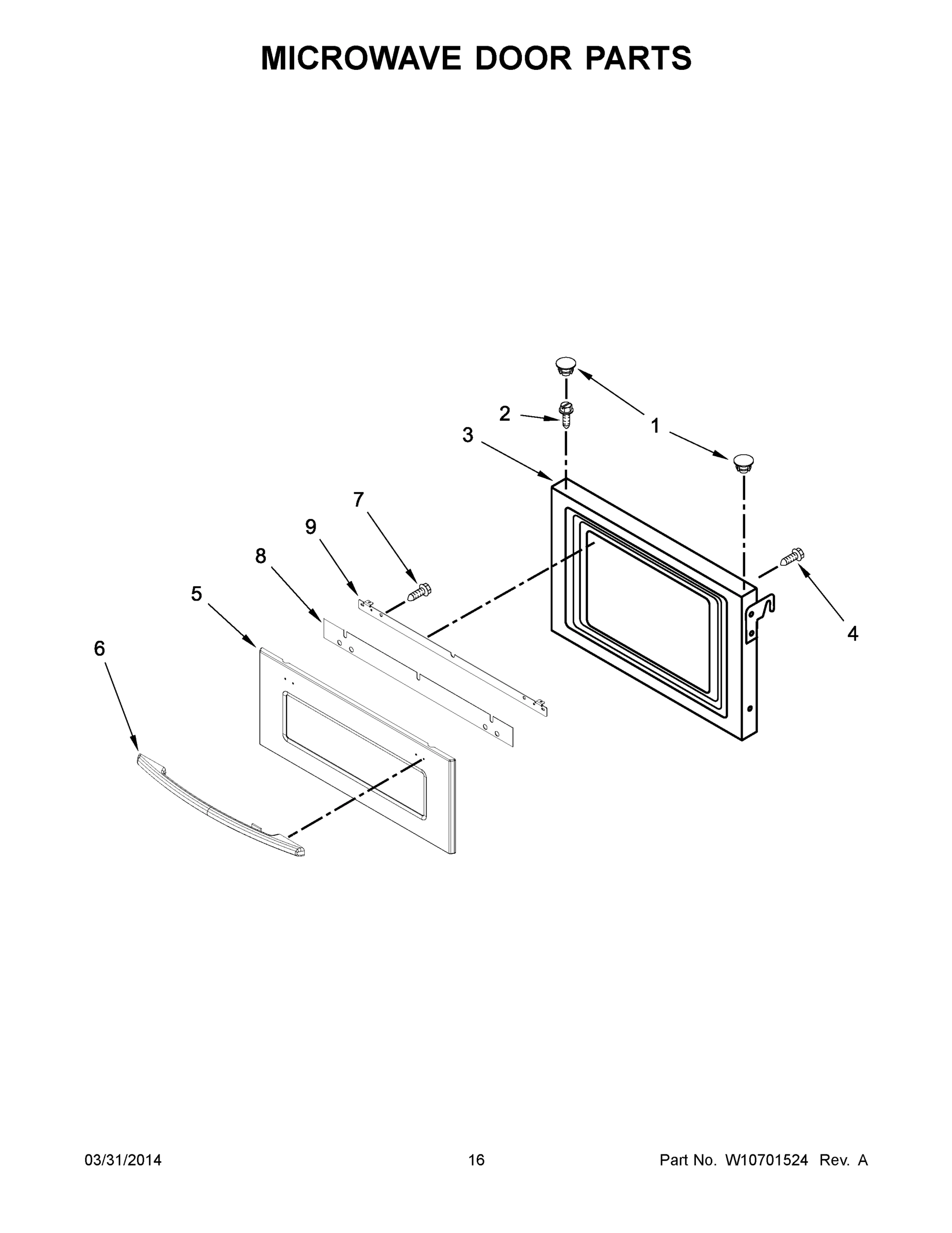 09 - MICROWAVE DOOR PARTS