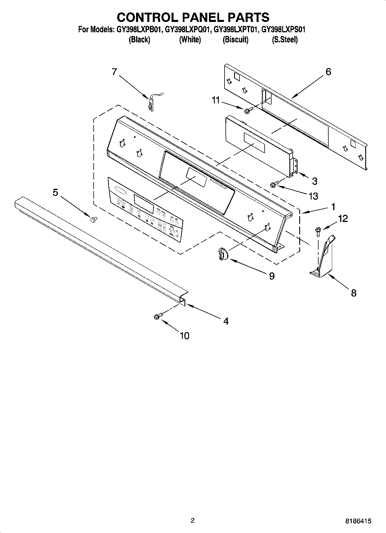 02 - CONTROL PANEL PARTS