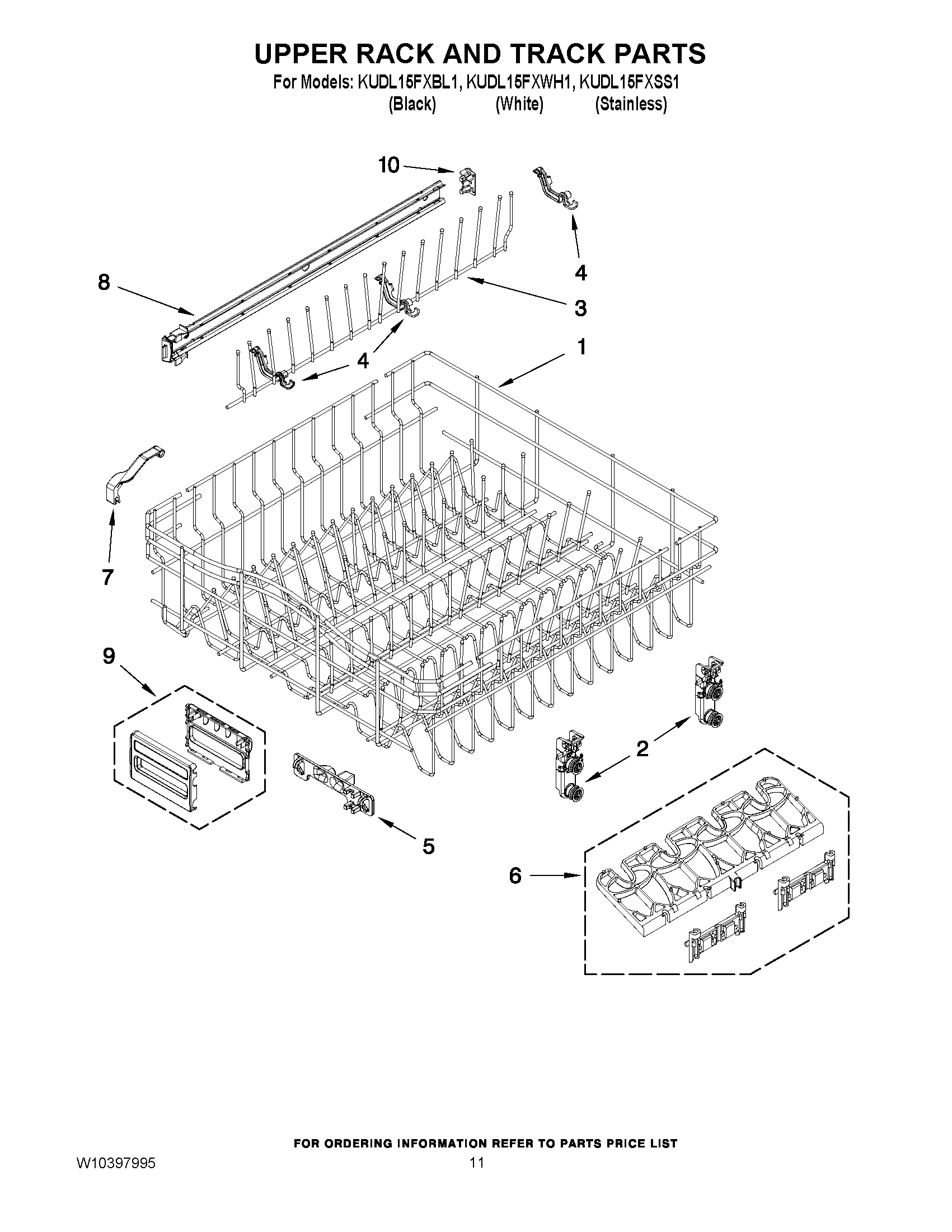 09 - UPPER RACK AND TRACK PARTS