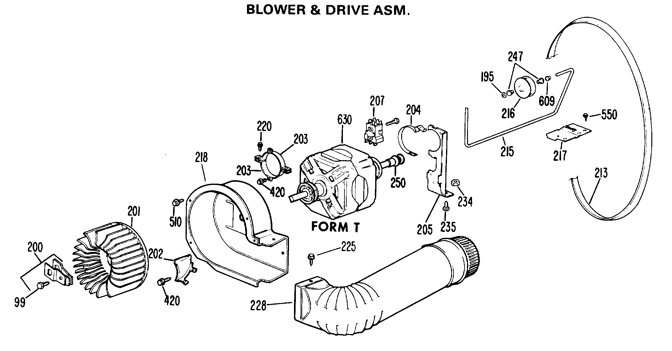 BLOWER & DRIVE ASM.
