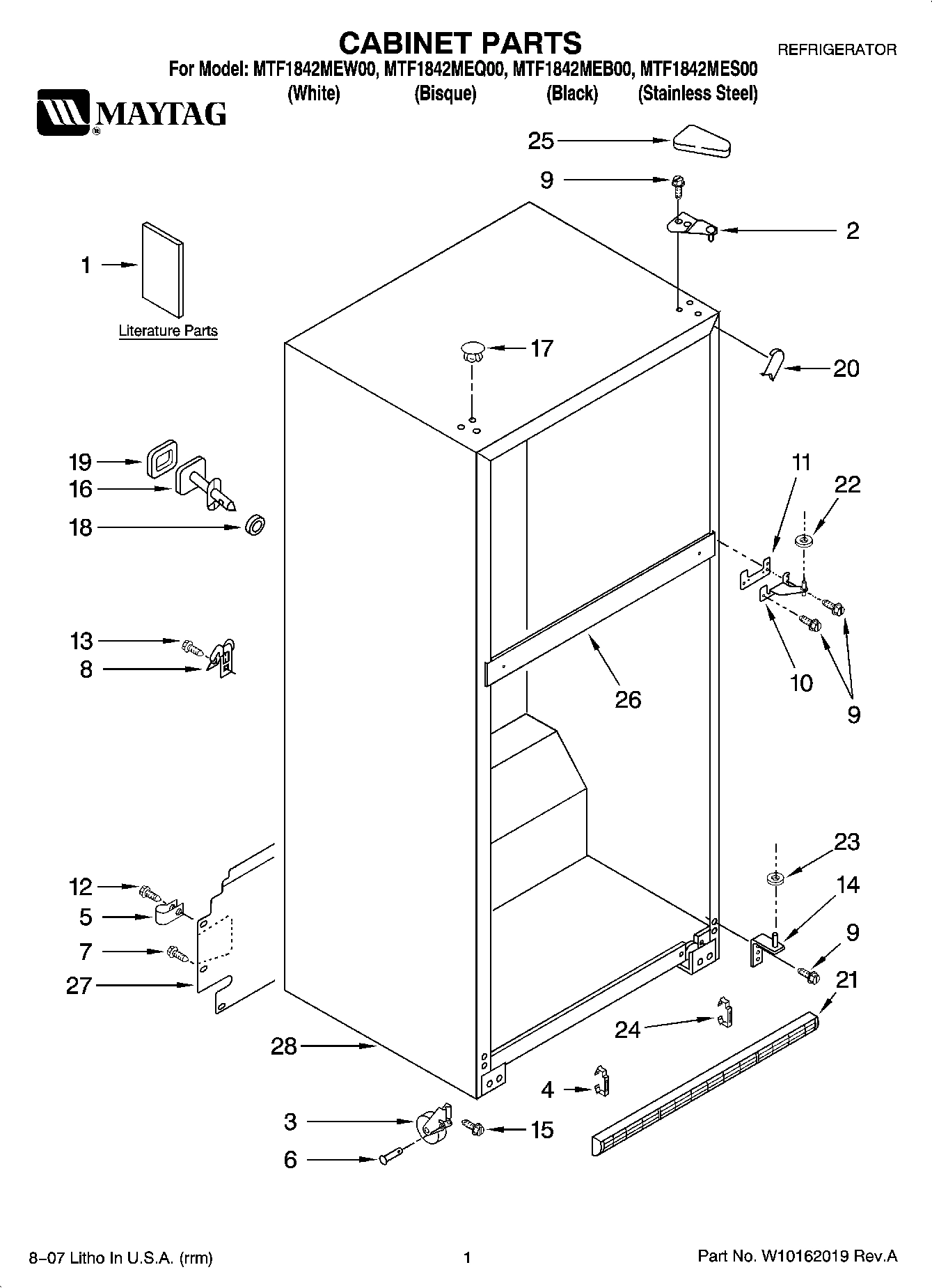 01 - CABINET PARTS