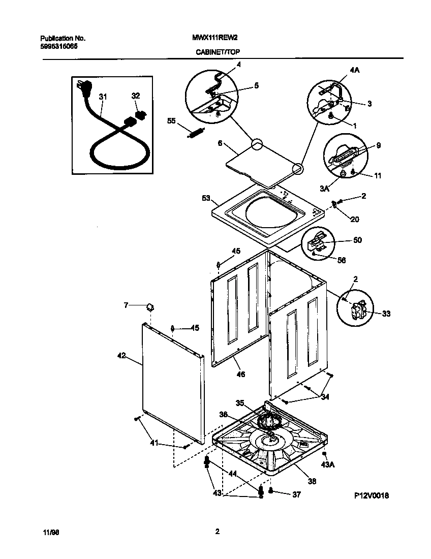 02 - P12V0018 WSHR CAB,TOP