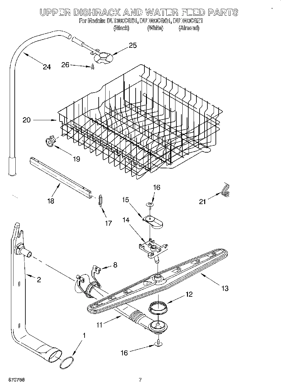 05 - UPPER DISHRACK AND WATER FEED