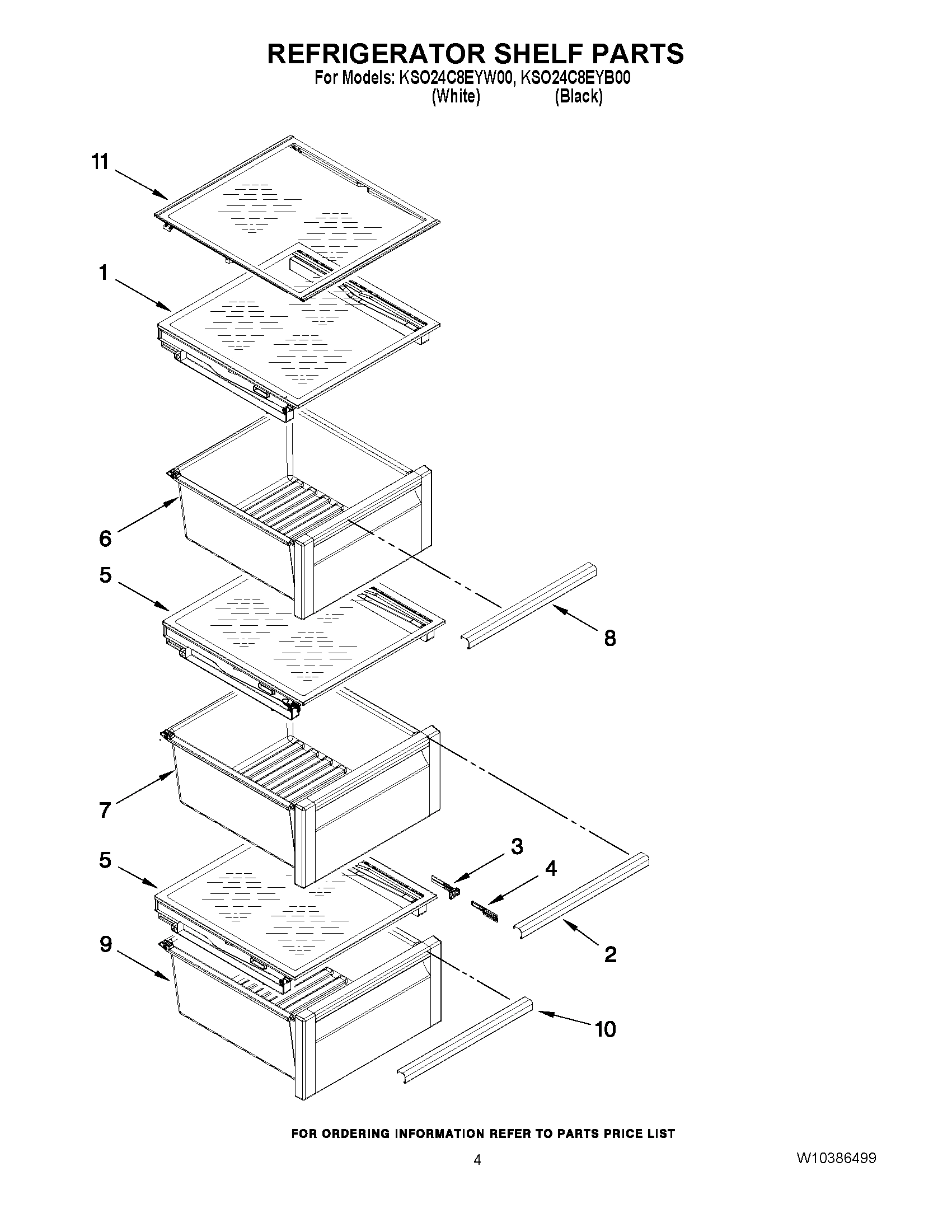 03 - REFRIGERATOR SHELF PARTS