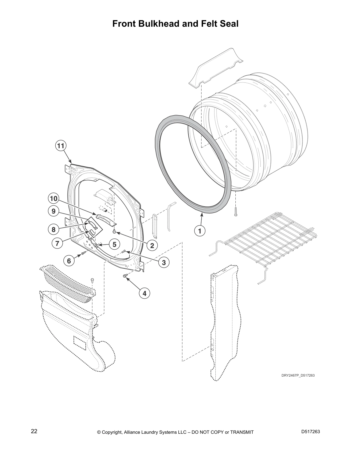 Front Bulkhead and Felt Seal