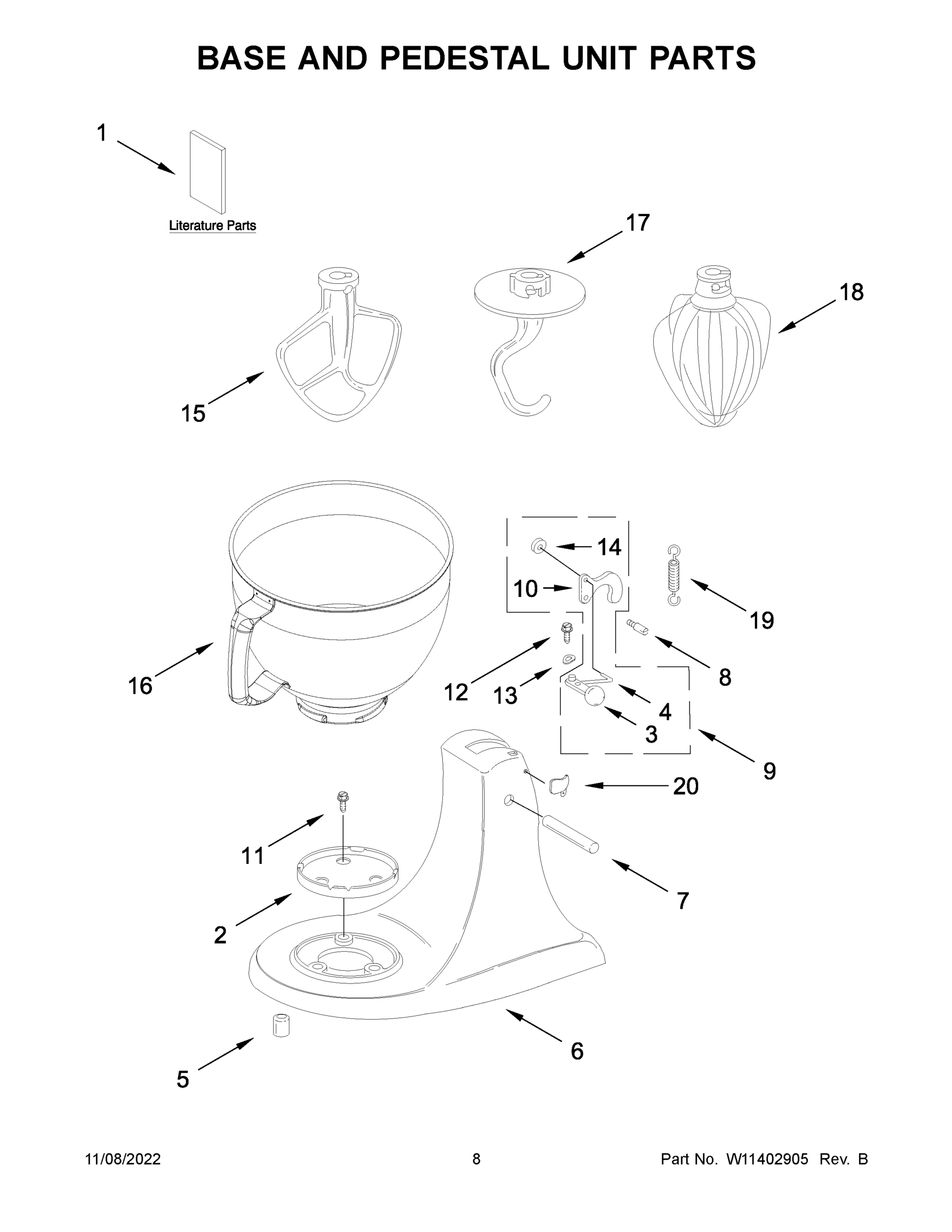 05 - BASE AND PEDESTAL UNIT PARTS