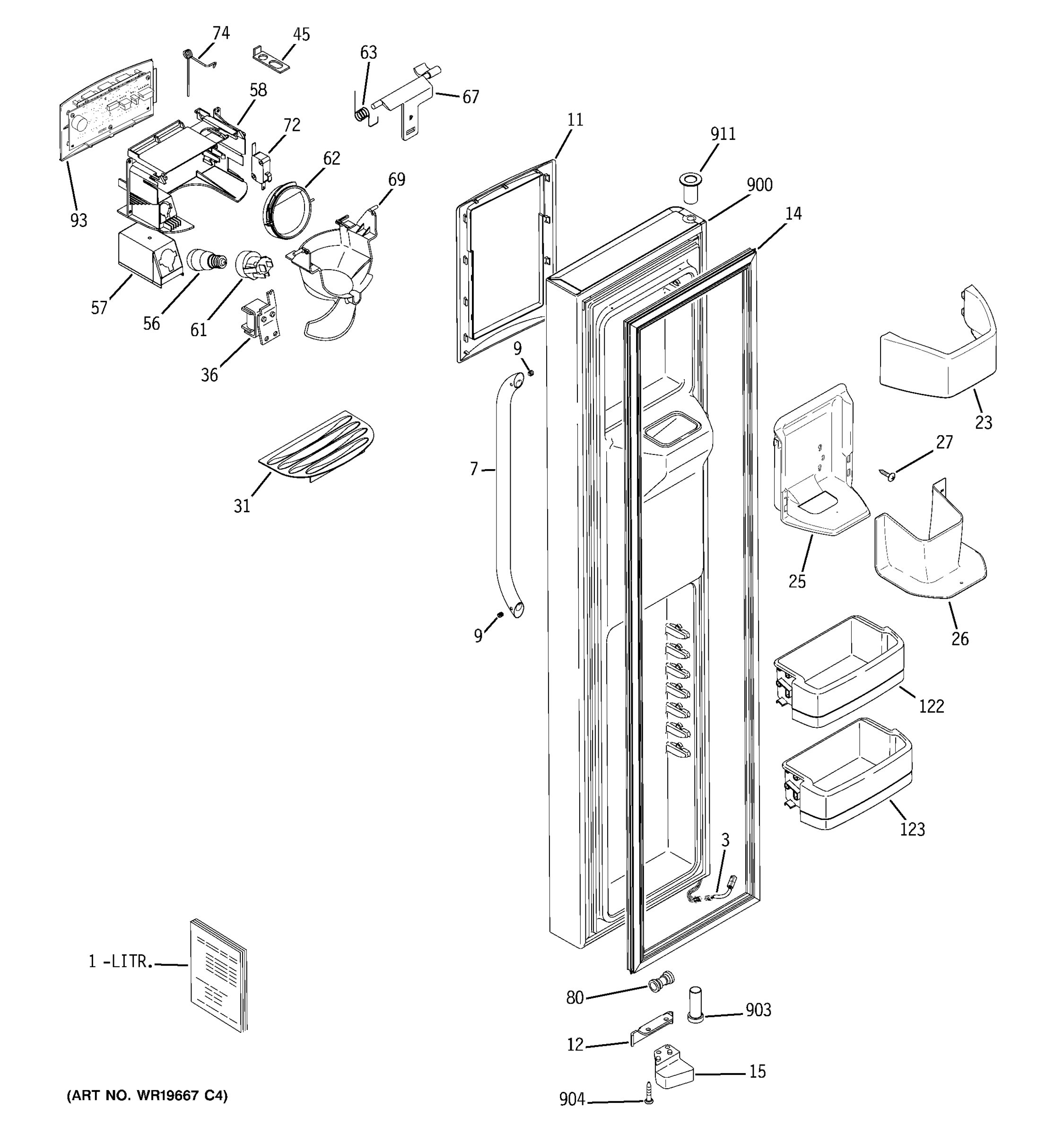 FREEZER DOOR