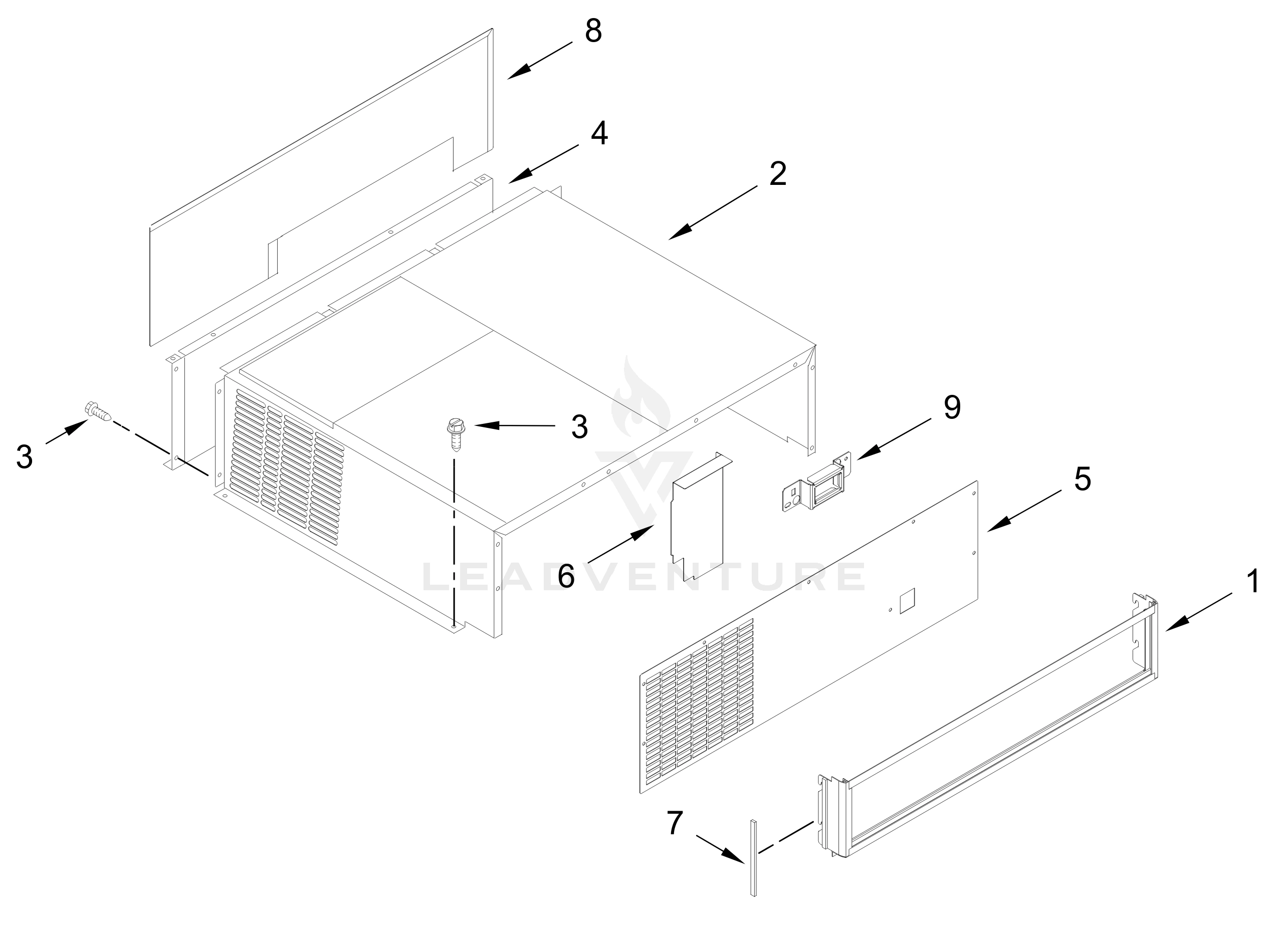 TOP GRILLE AND UNIT COVER PARTS