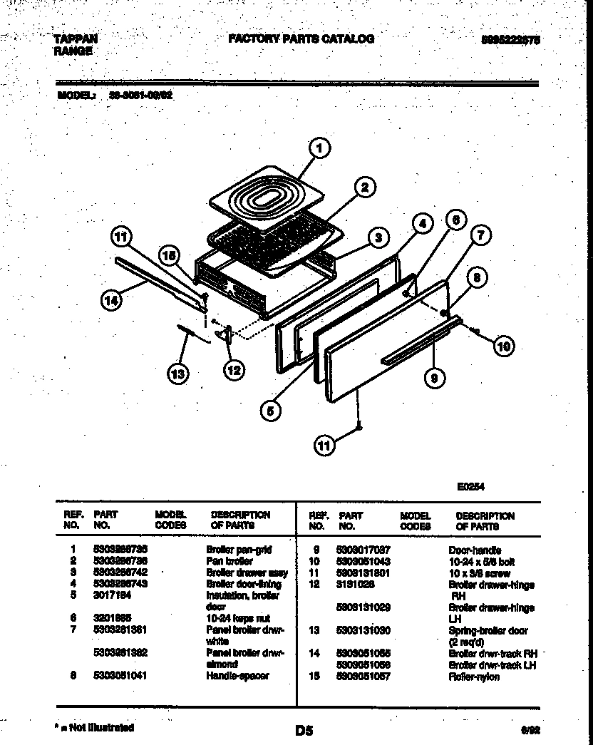 05 - BROILER DRAWER PARTS